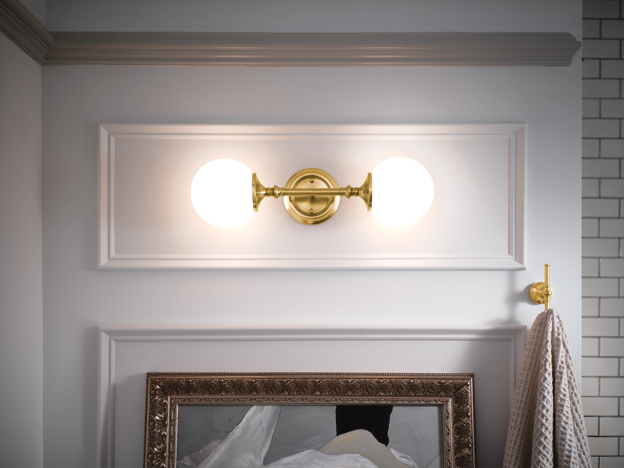 Moen YB0503 Colinet Chrome double robe hook