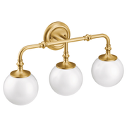 Moen YB0563 Colinet Chrome three globe bath light