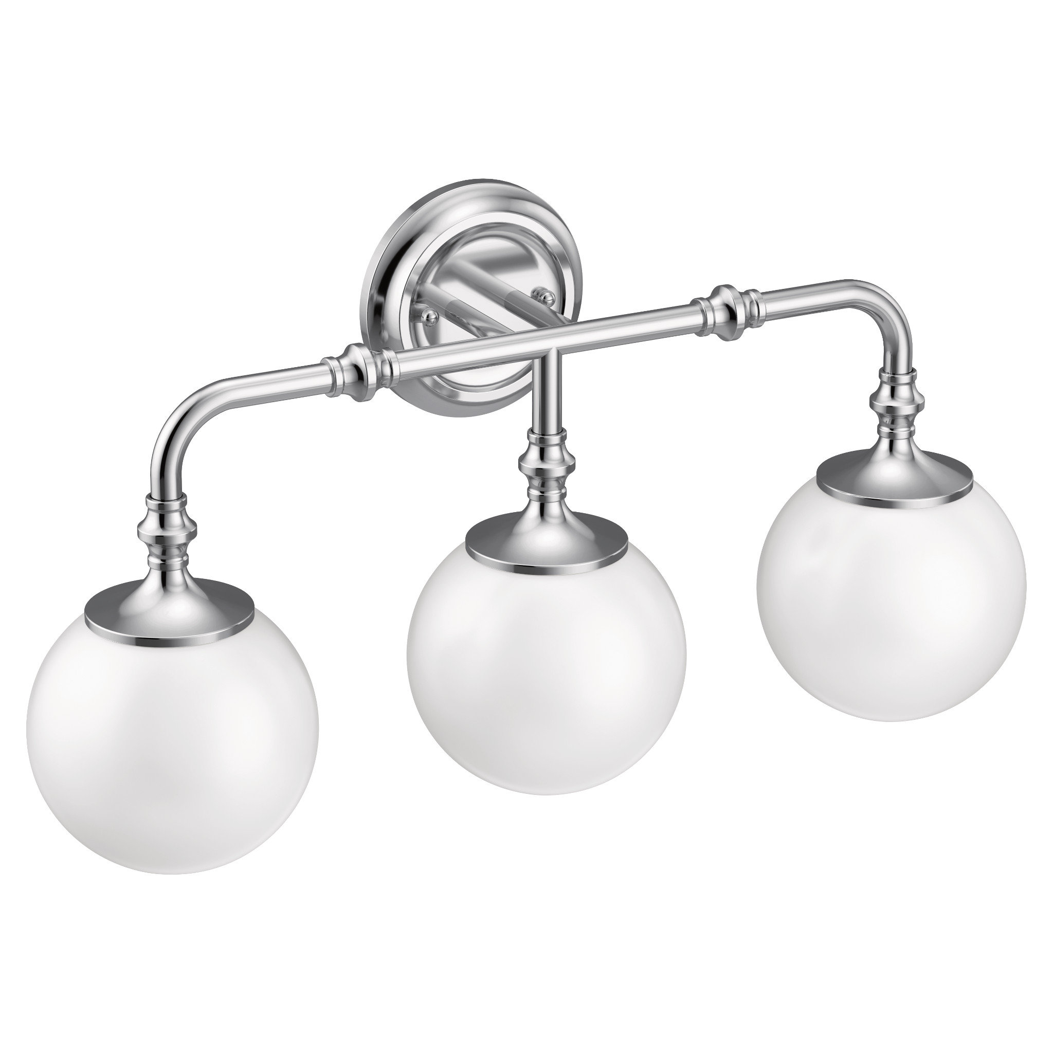 Moen YB0563 Colinet Chrome three globe bath light