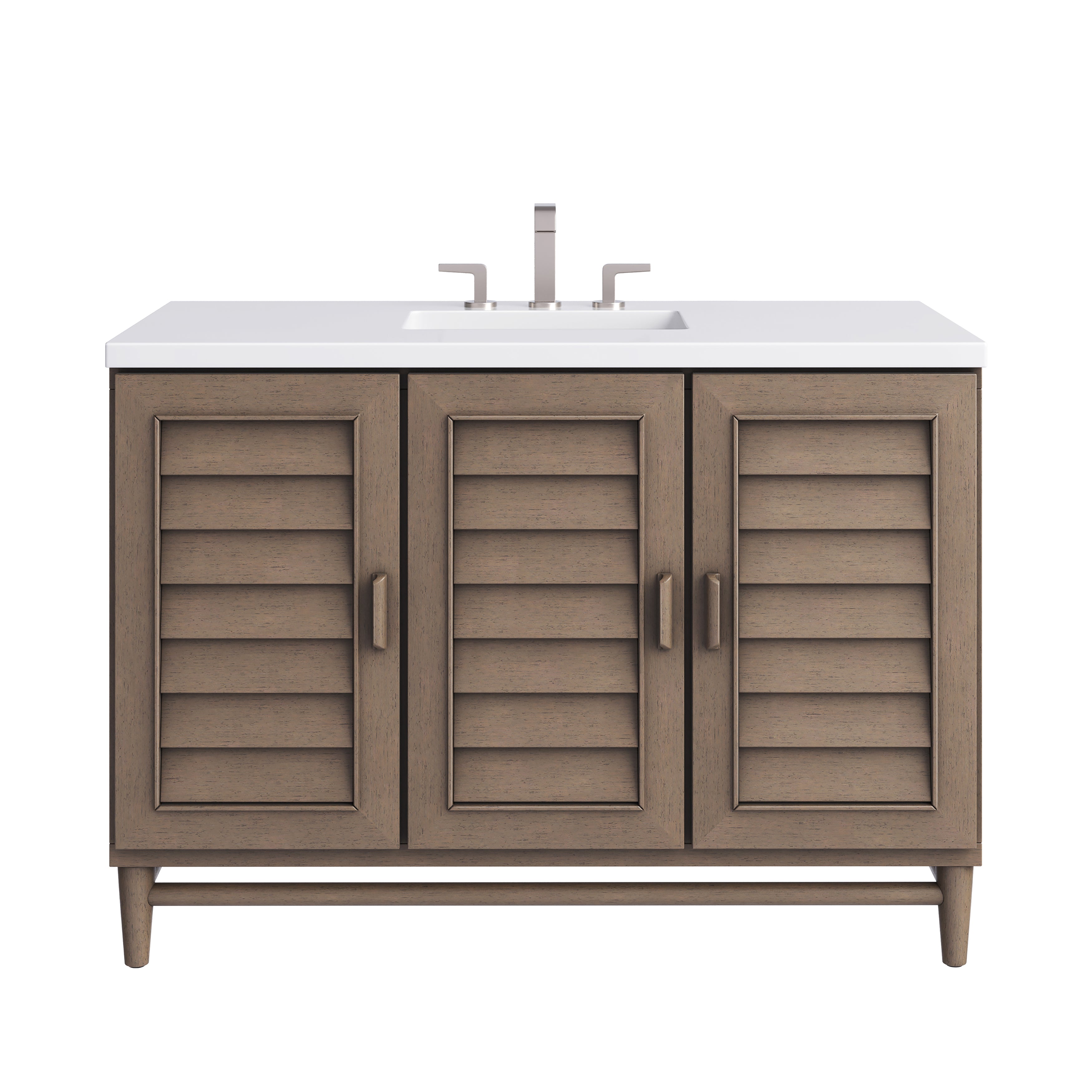 James Martin Portland 48" Single Vanity in Whitewashed Walnut with 3cm Countertop
