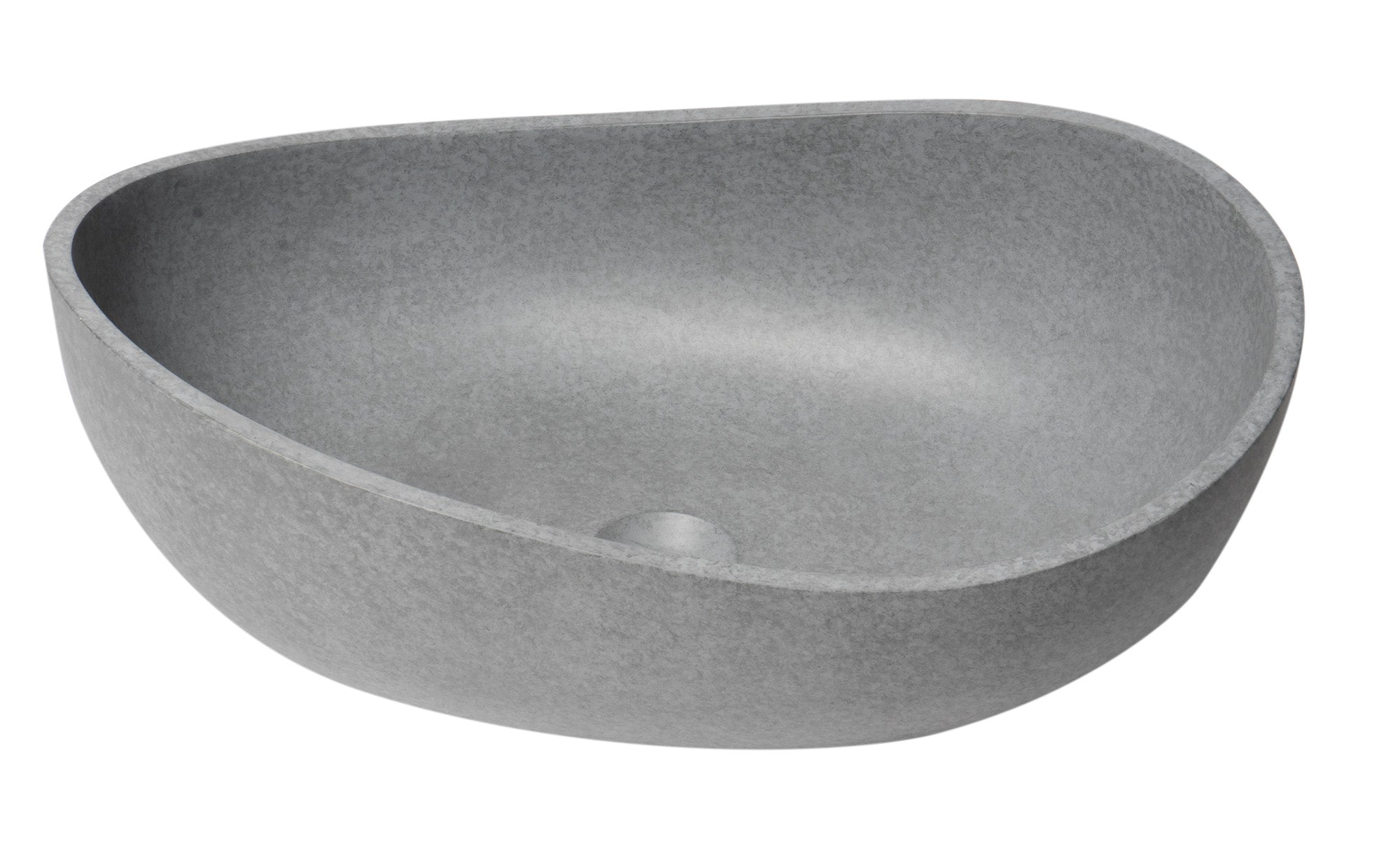 ALFI brand  ABCO23O 23" Solid Concrete Wavy Oval Above Mount Vessel Sink