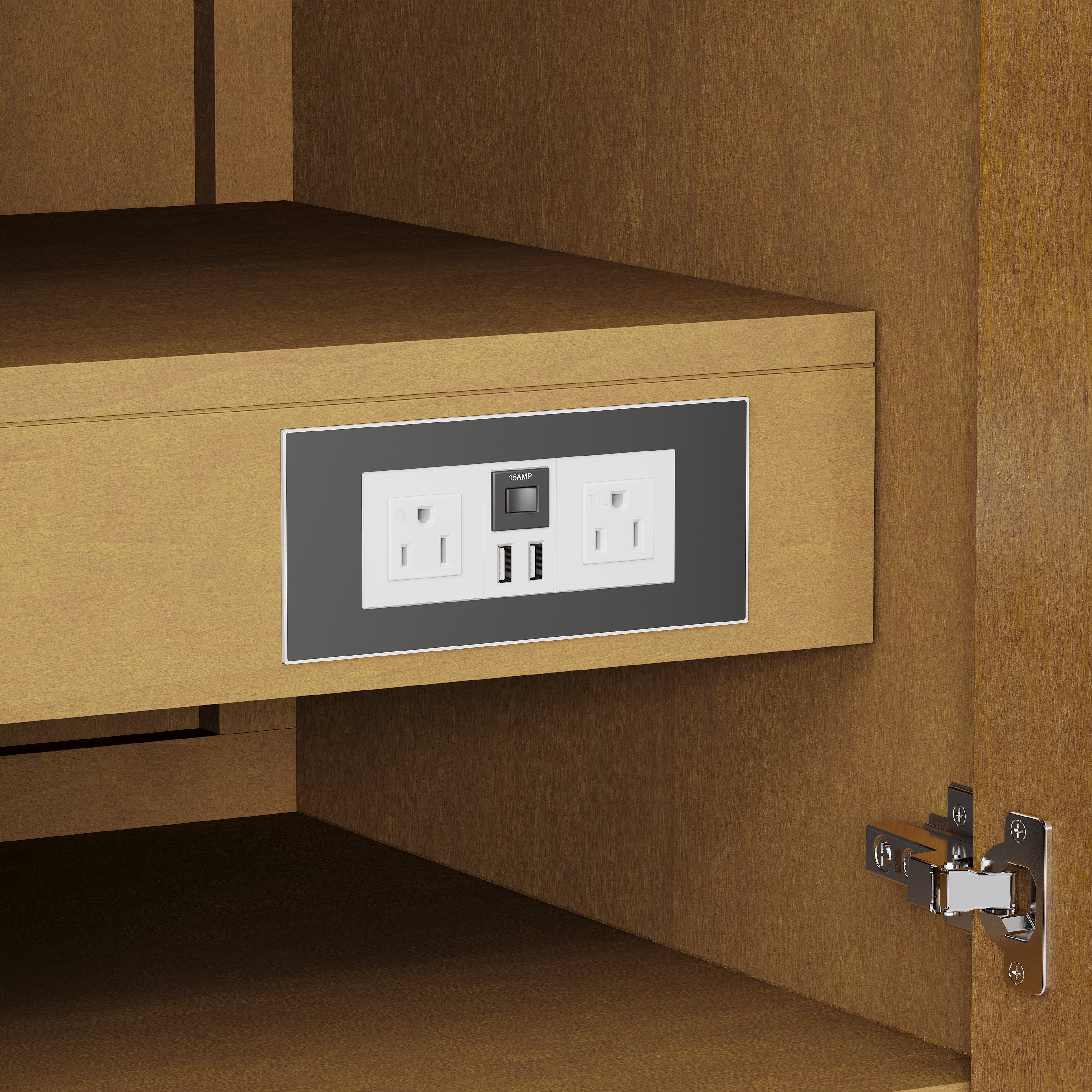 James Martin Hudson 60" Single Vanity in Honey Oak with 3cm Countertop and FreePower Wireless Charger