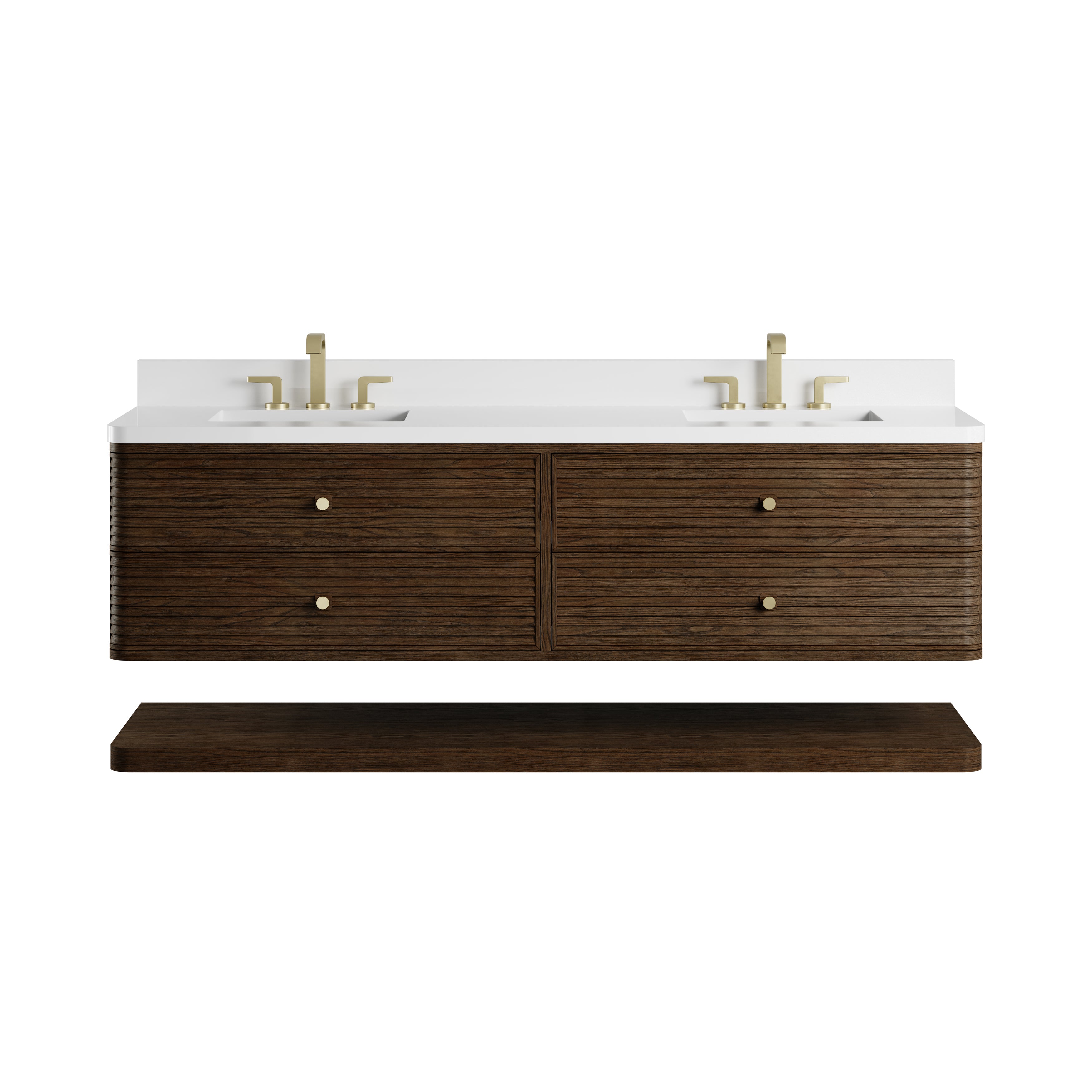 James Martin Allamari 72" Double Vanity in Sable with 3cm Countertop