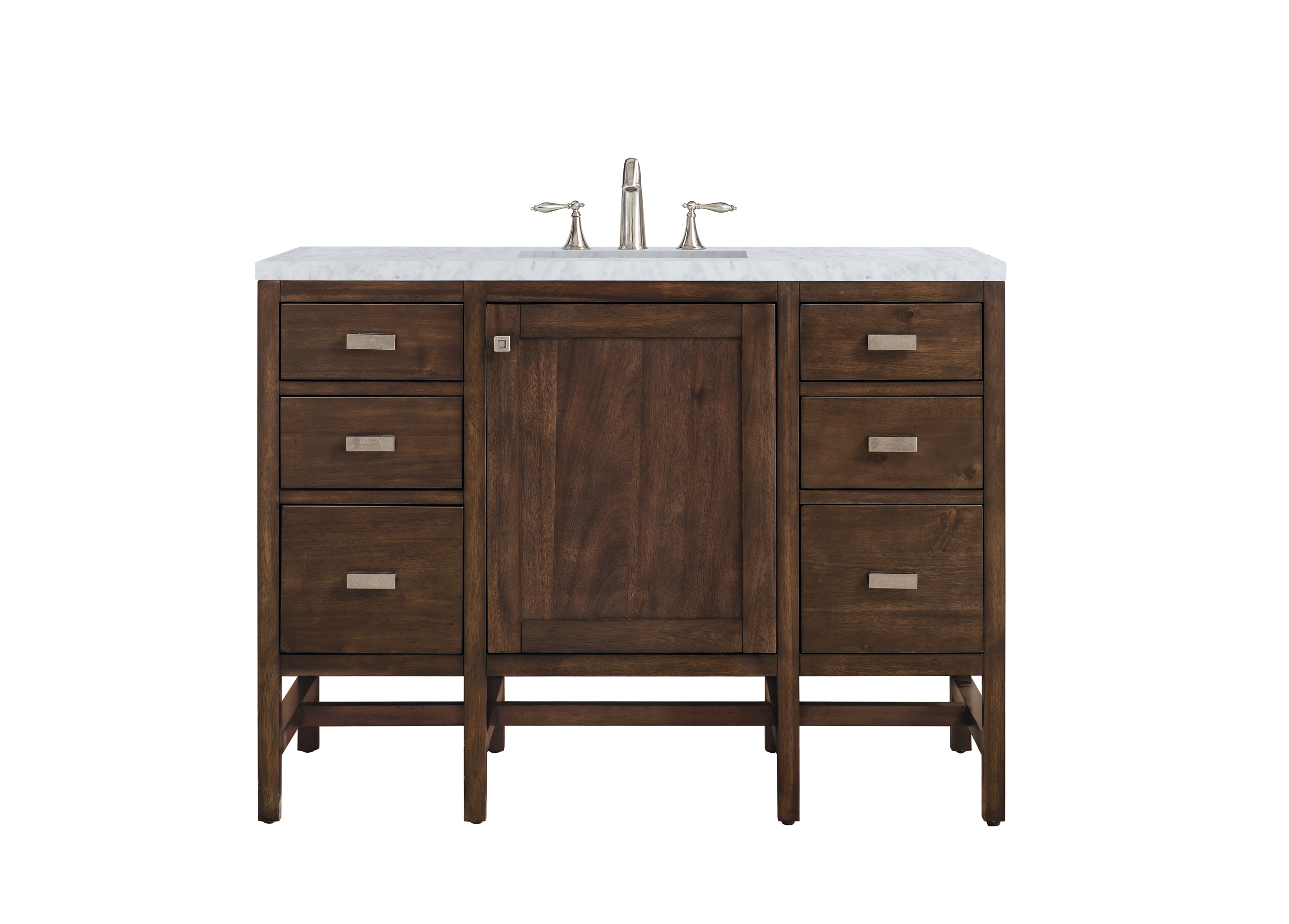 James Martin Addison 48" Single Vanity in Mid-Century Acacia with 3cm Countertop