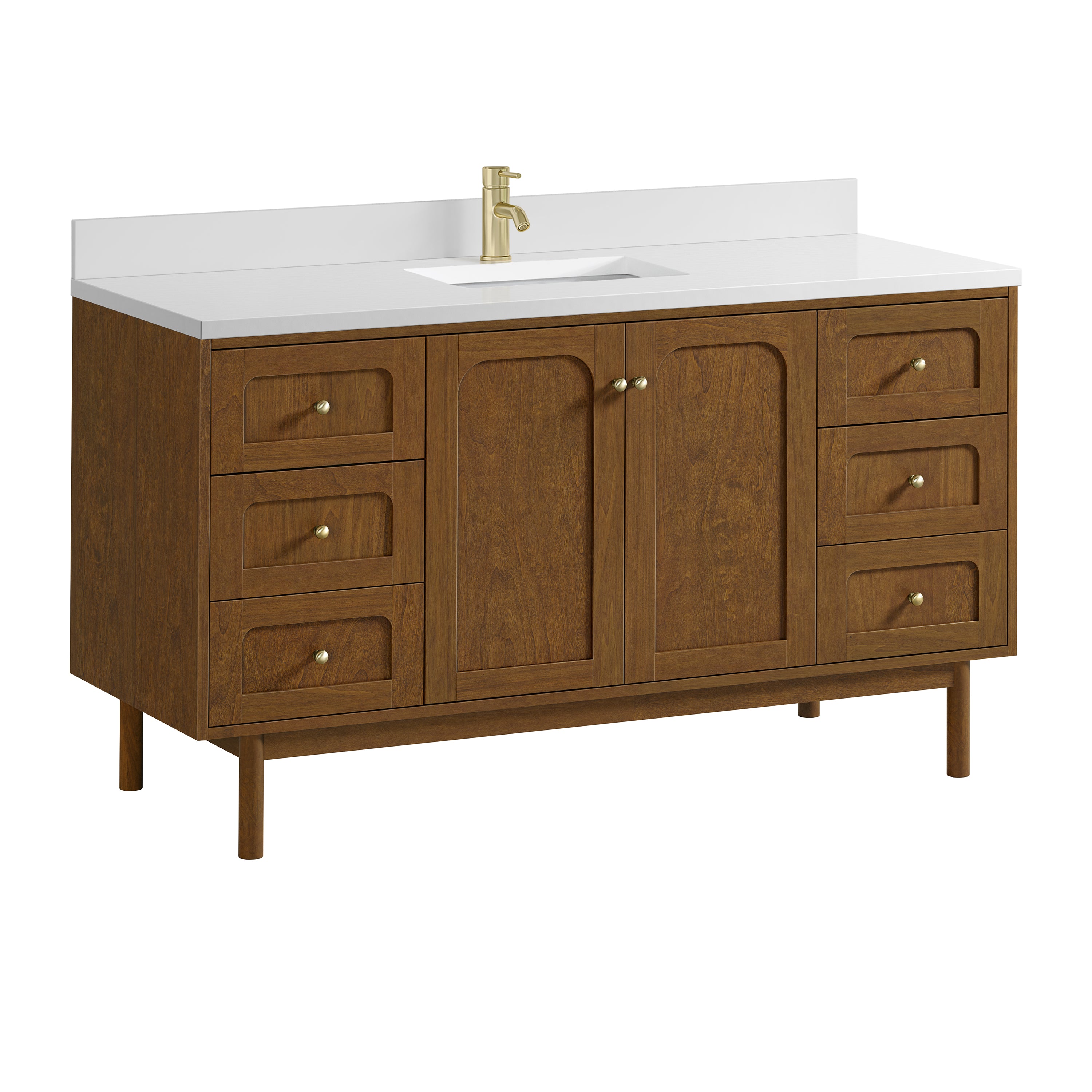 James Martin Laurent 60" Single Vanity in Honey Oak with 3cm Countertop