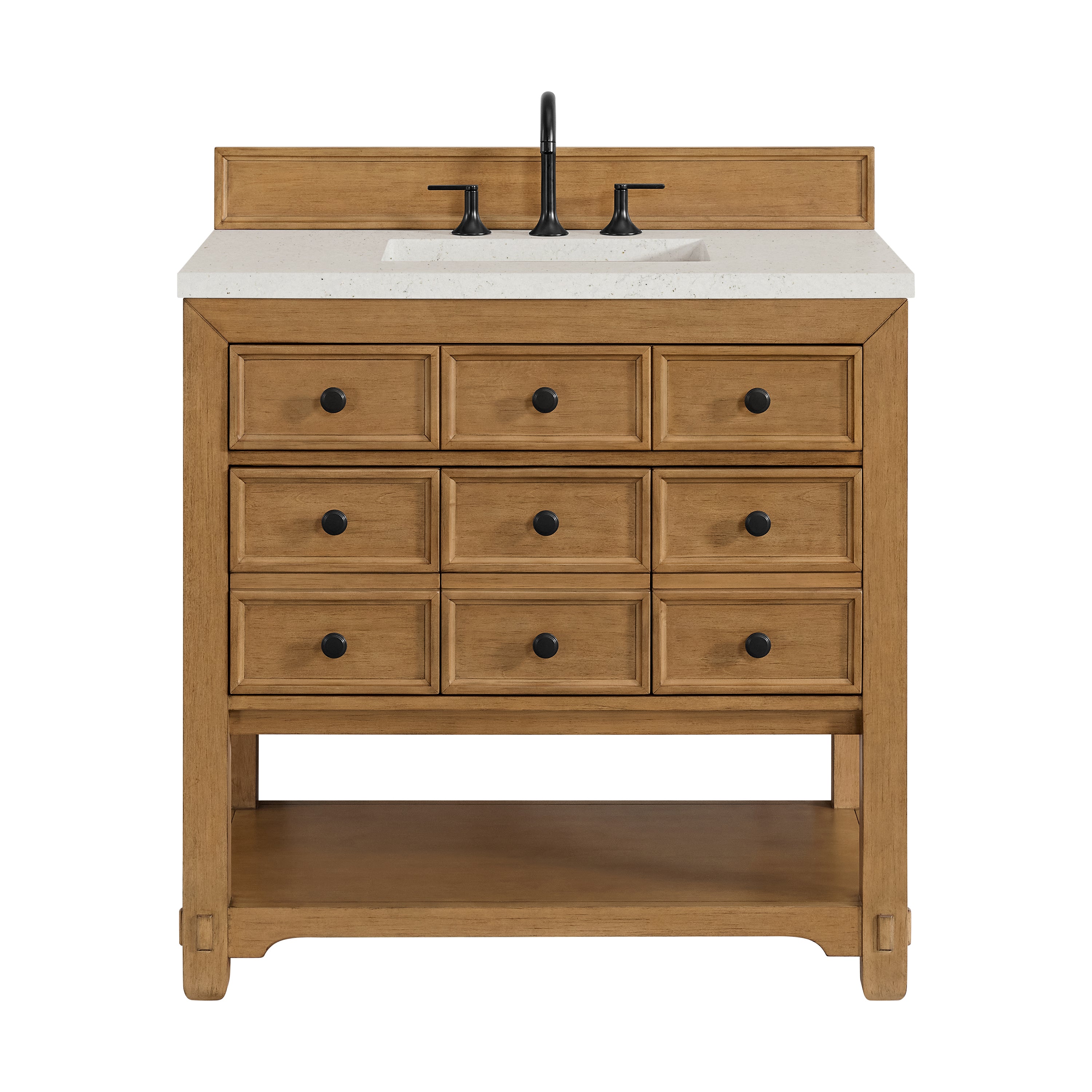 James Martin Malibu 36" Single Vanity in Amber Birch with 3cm Countertop