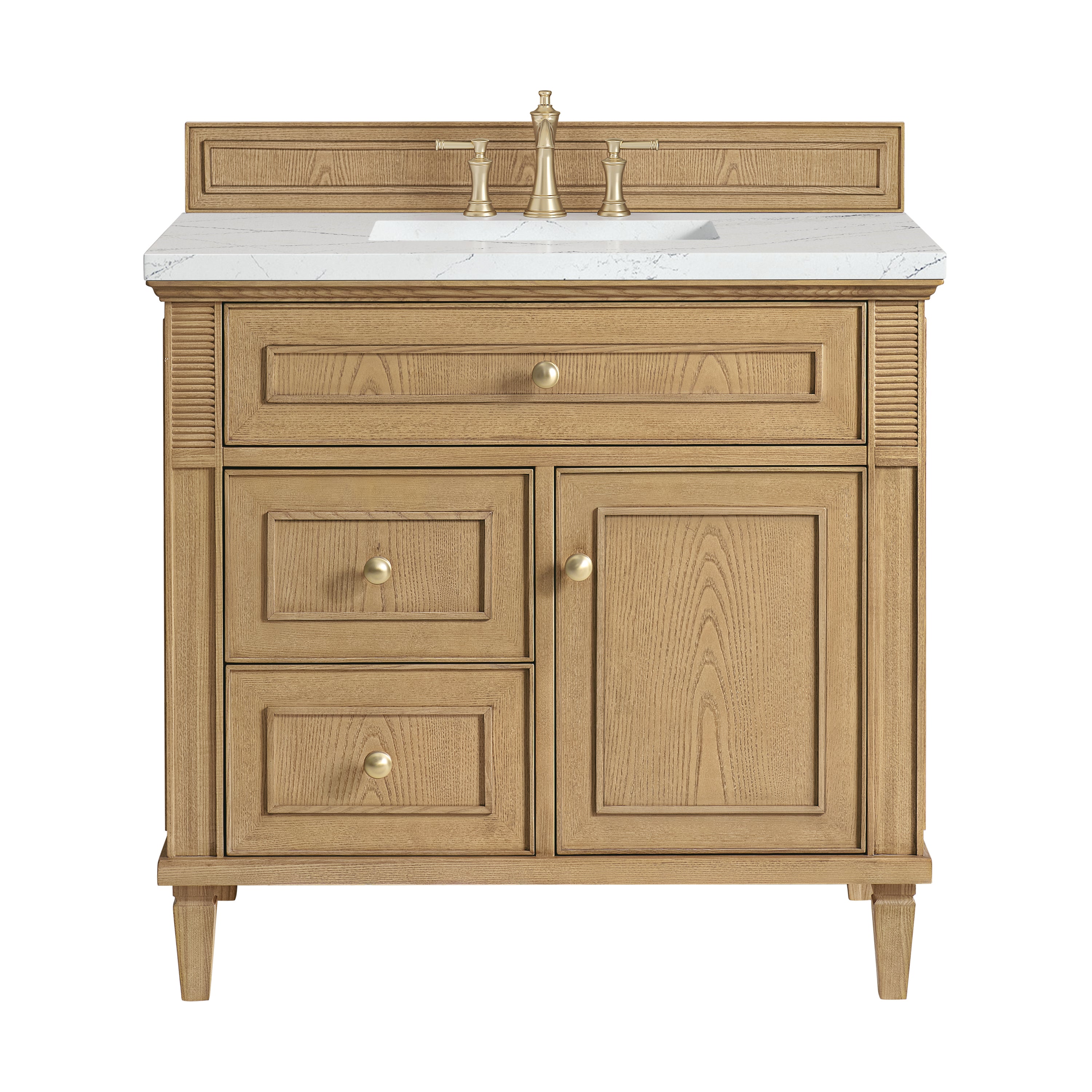 James Martin Lorelai 36" Single Vanity in Light Natural Oak with 3cm Countertop