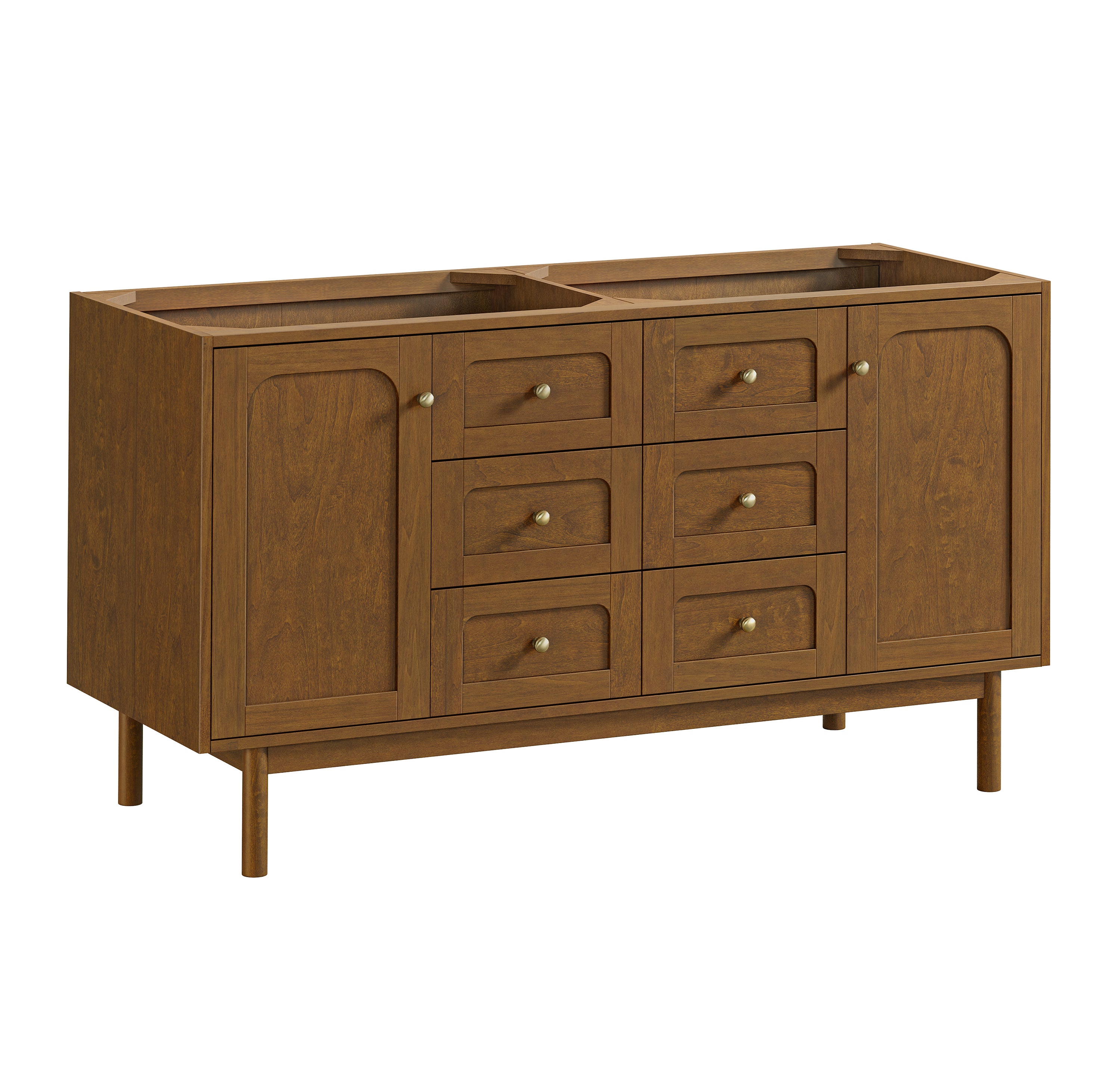 James Martin Laurent 60" Double Vanity in Honey Oak with 3cm Countertop