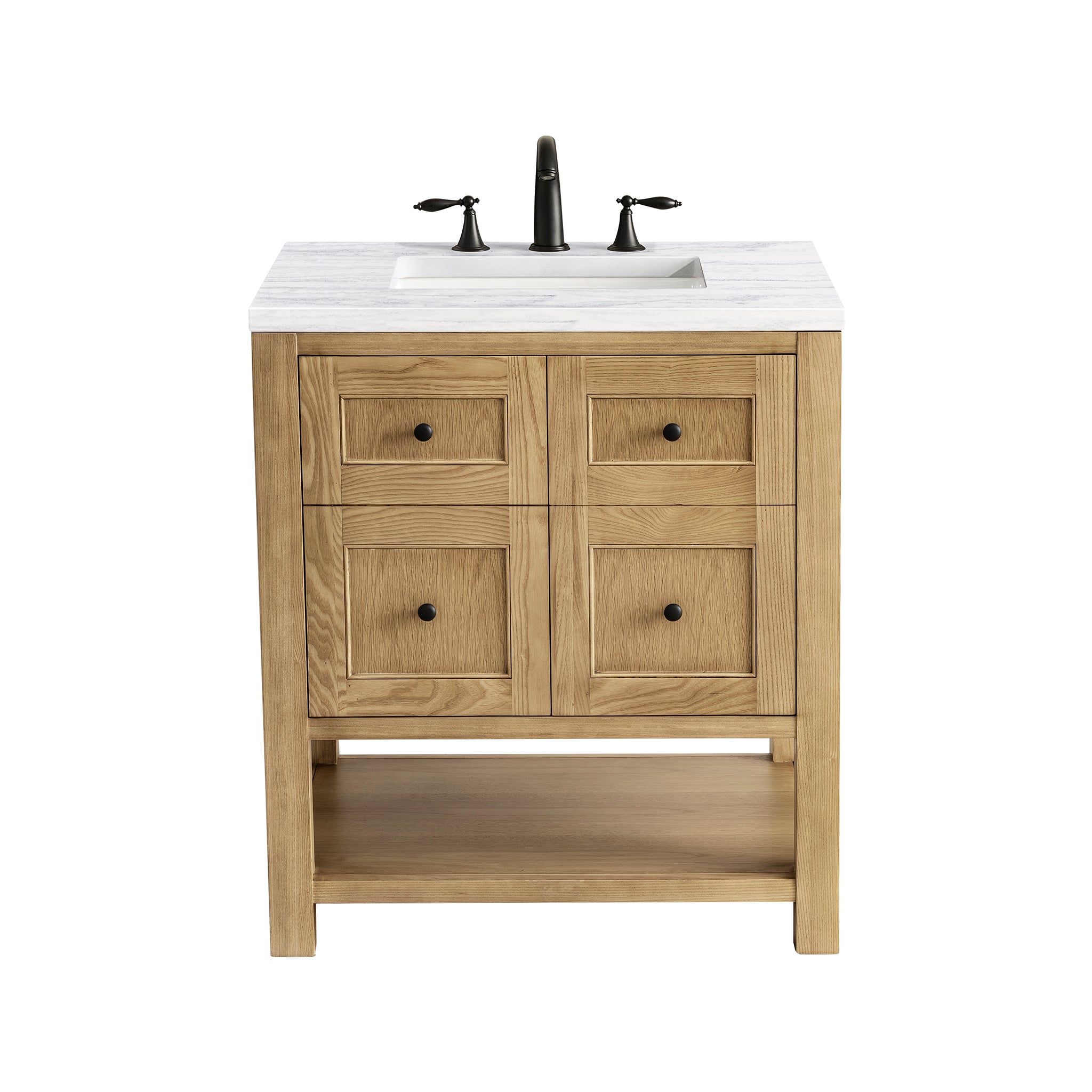James Martin Breckenridge 30" Single Vanity in Light Natural Oak with 3cm Countertop