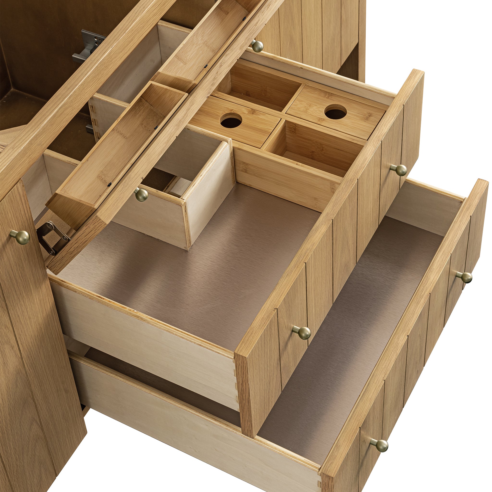 James Martin Hudson 60" Single Vanity in Light Natural Oak with 3cm Countertop