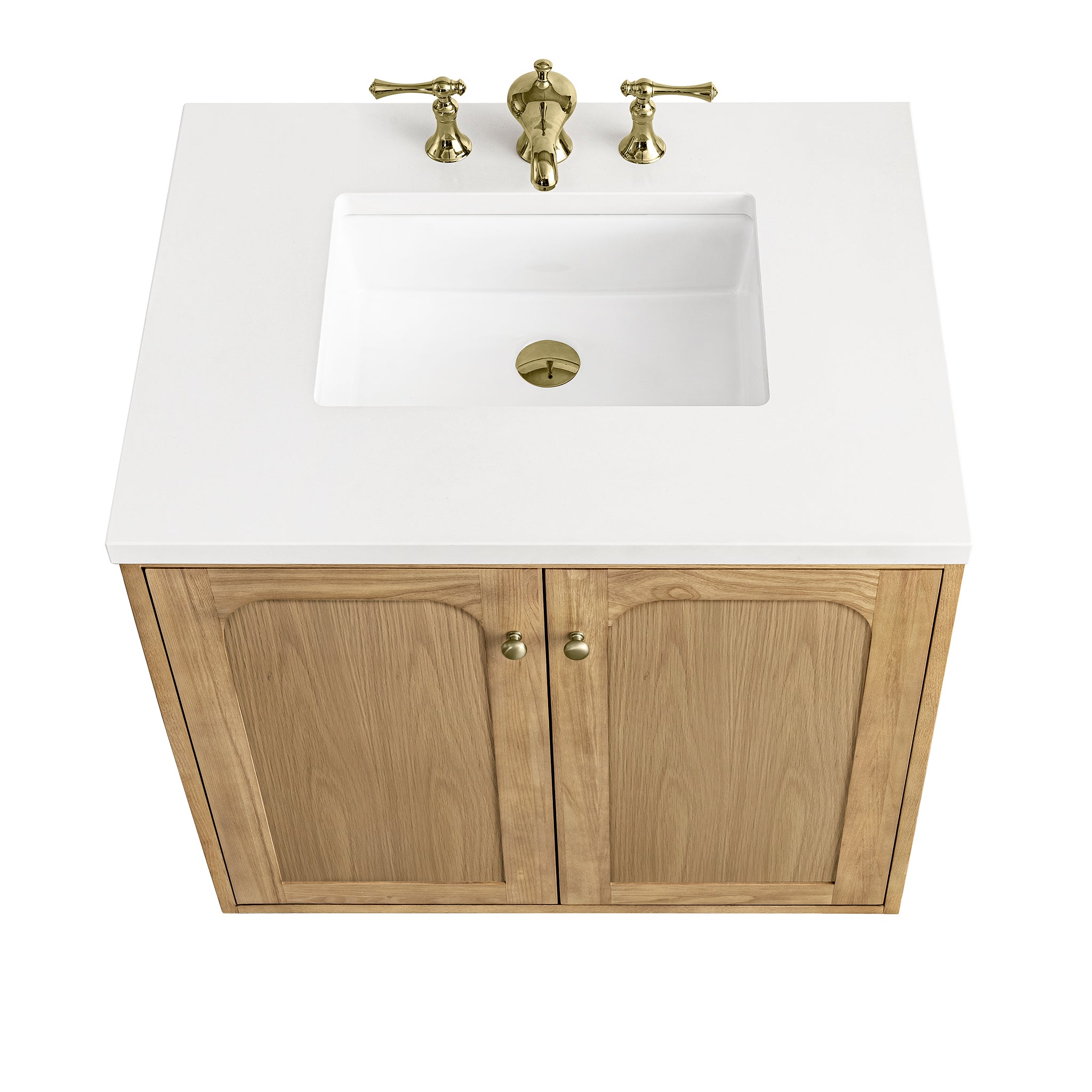 James Martin Laurent 30" Single Vanity in Light Natural Oak with 3cm Countertop