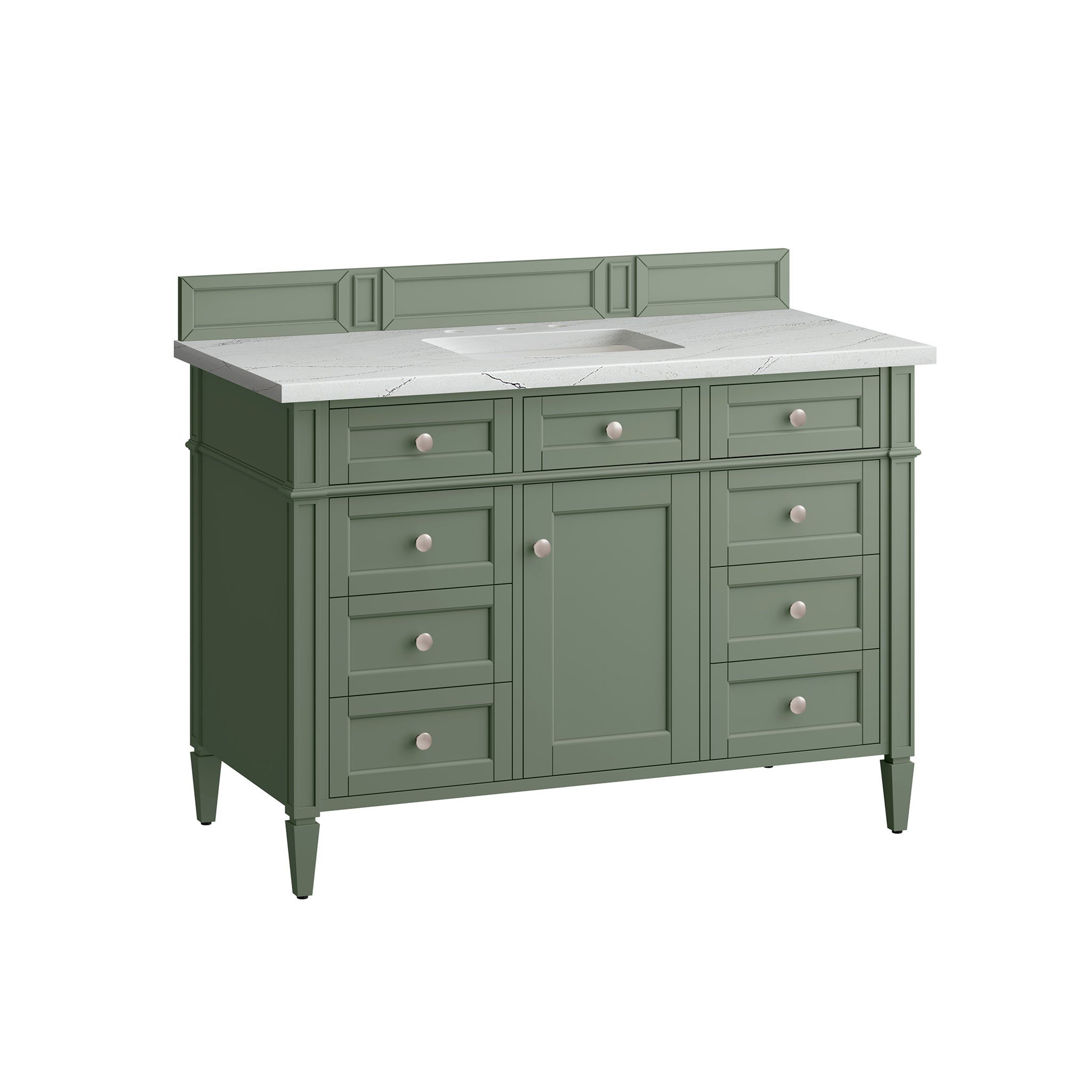 James Martin Brittany 48" Single Vanity in Smokey Celadon with 3cm Countertop