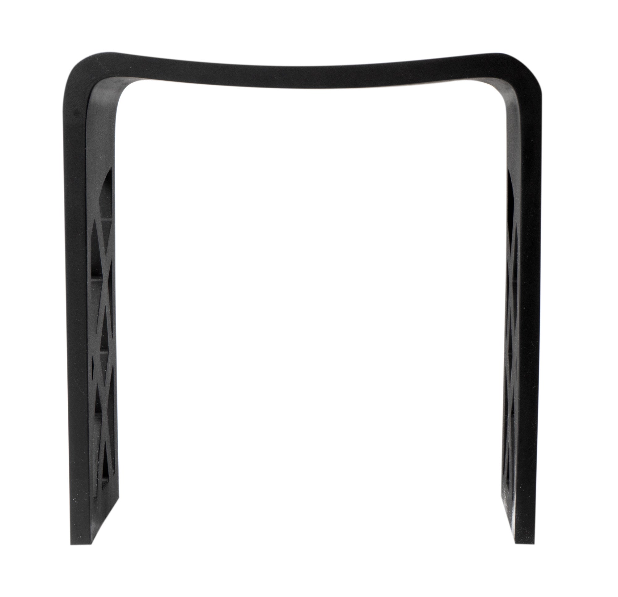 ALFI brand  ABST88BM Black Matte Solid Surface Resin Bathroom / Shower Stool