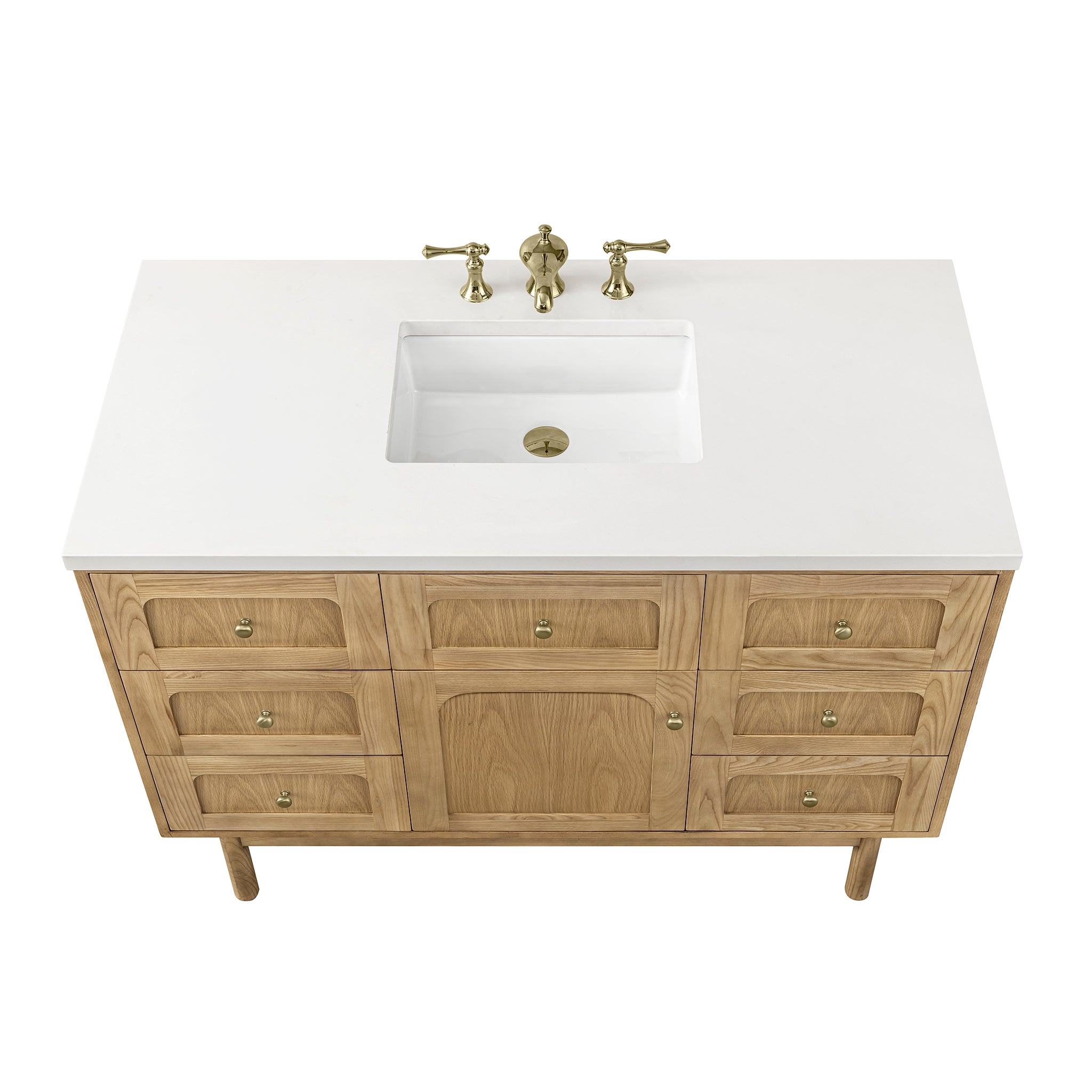 James Martin Laurent 48" Single Vanity in Light Natural Oak with 3cm Countertop