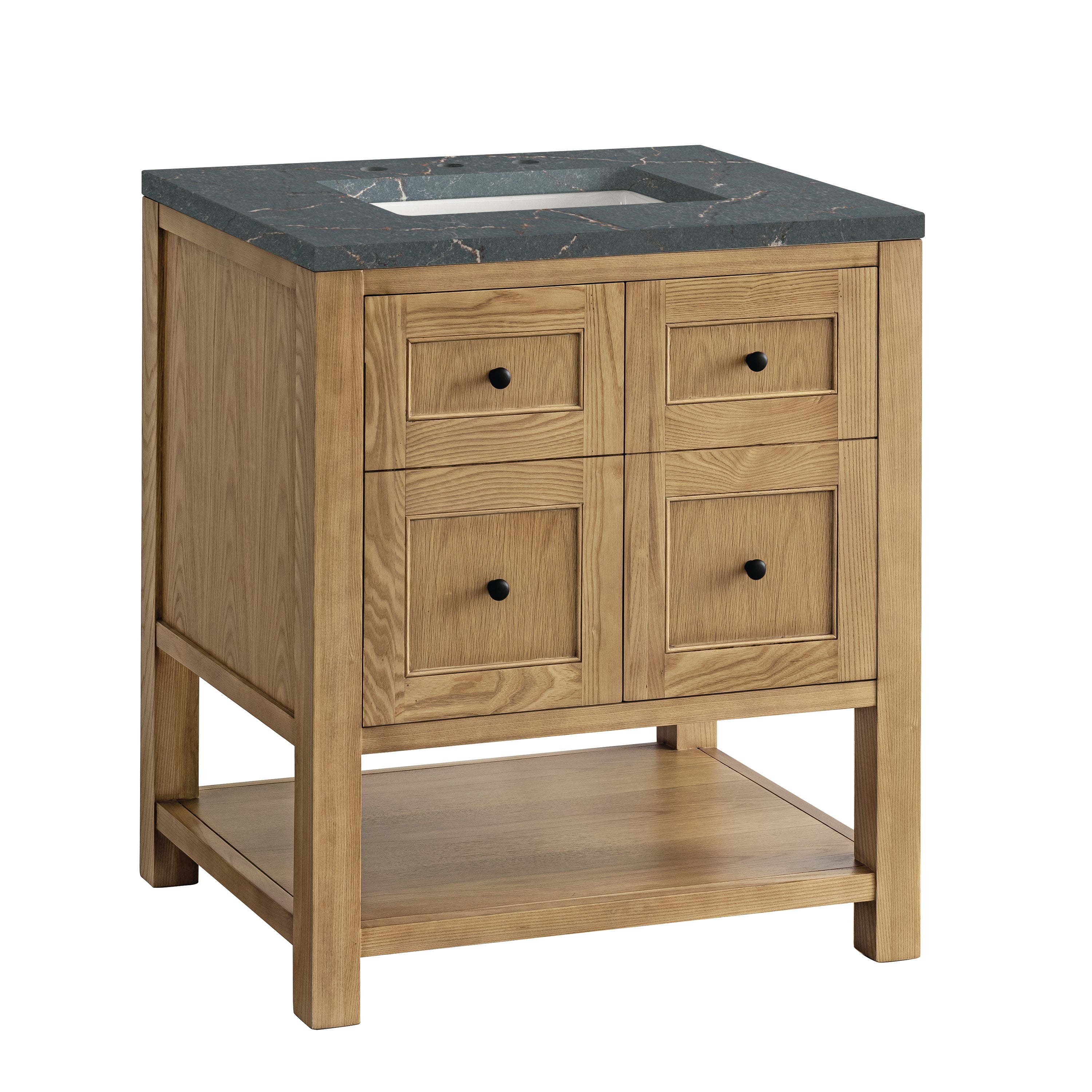 James Martin Breckenridge 30" Single Vanity in Light Natural Oak with 3cm Countertop