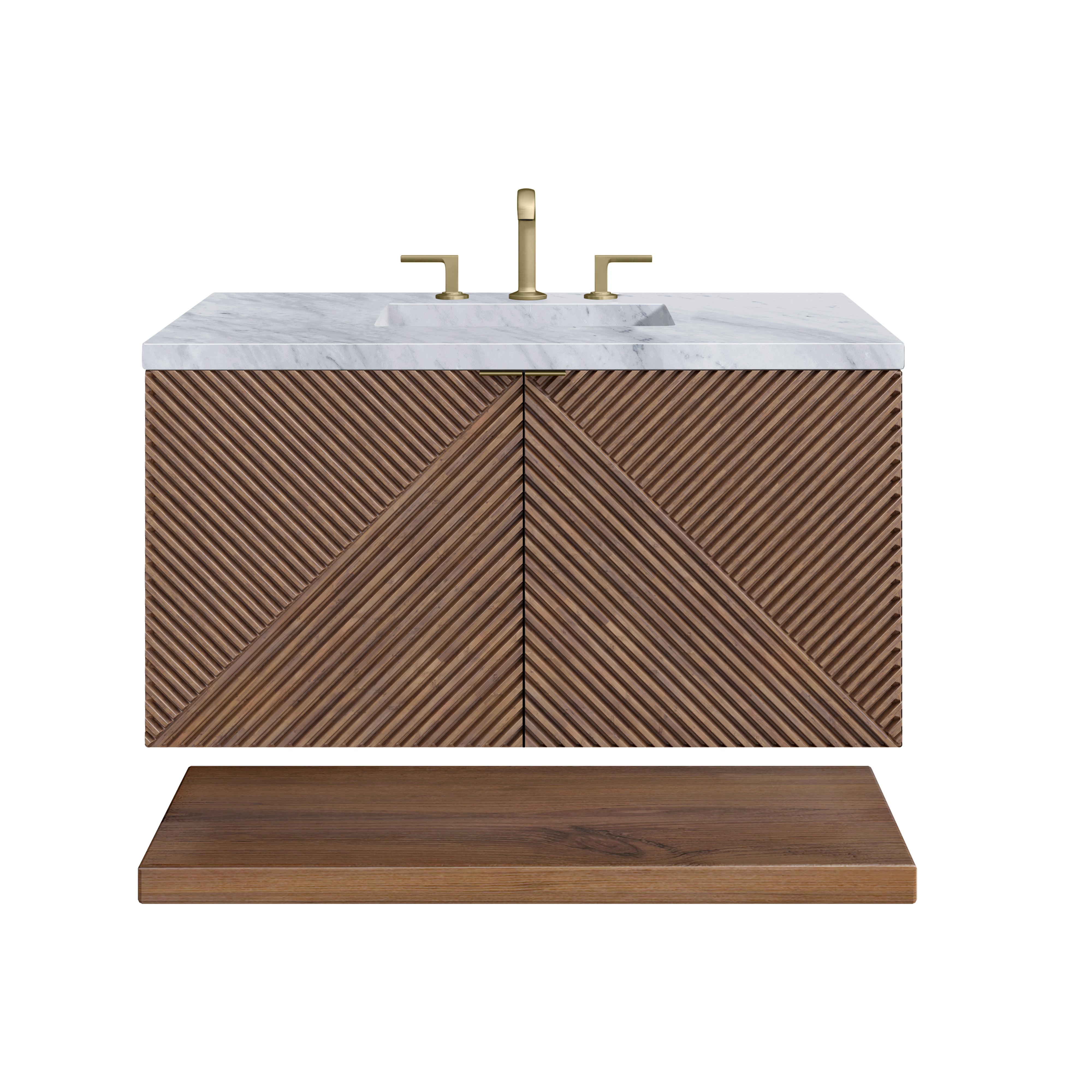 James Martin Marcello 36" Single Vanity in Chestnut with 3cm Countertop
