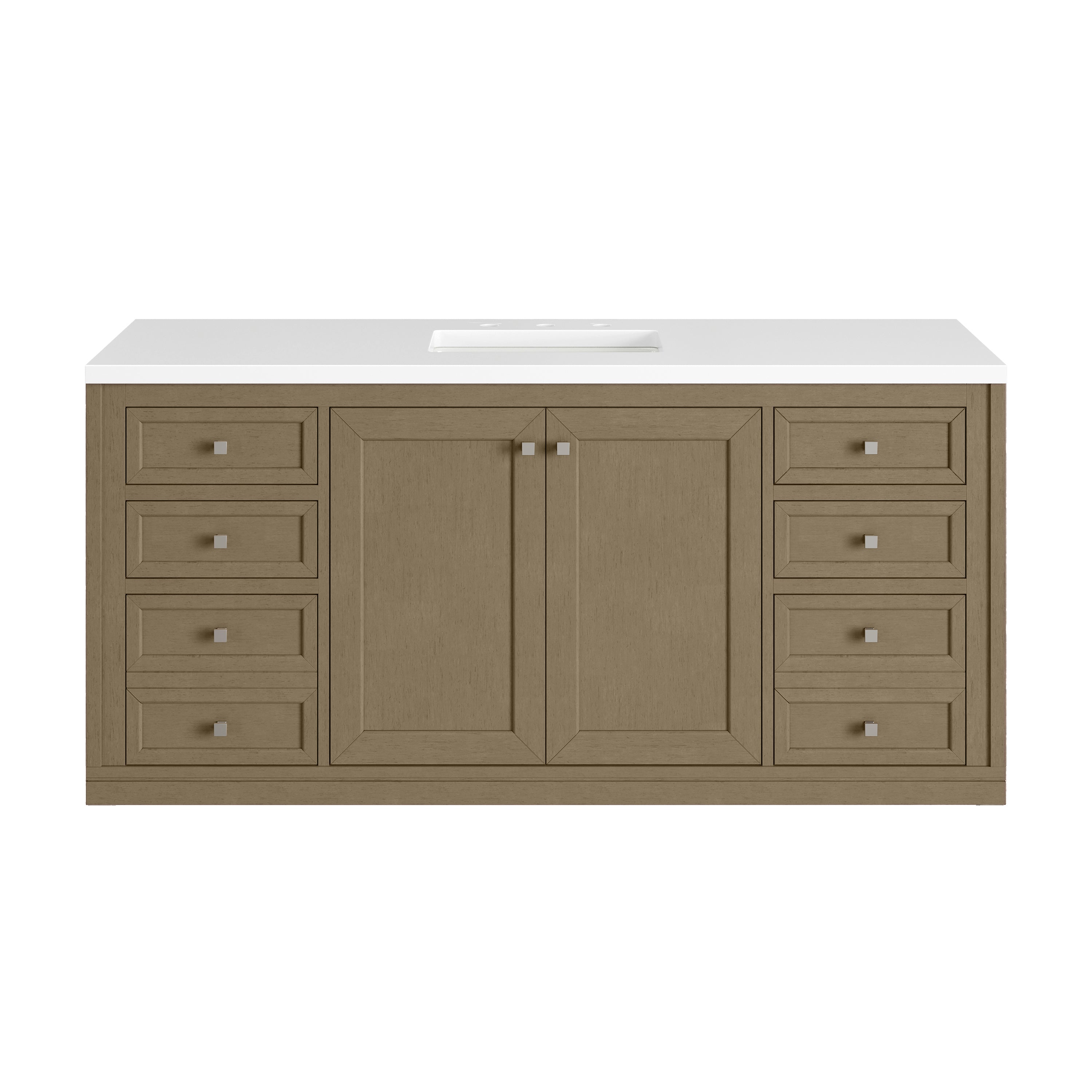 James Martin Chicago 60" Single Vanity in Walnut Whisper with 3cm Countertop