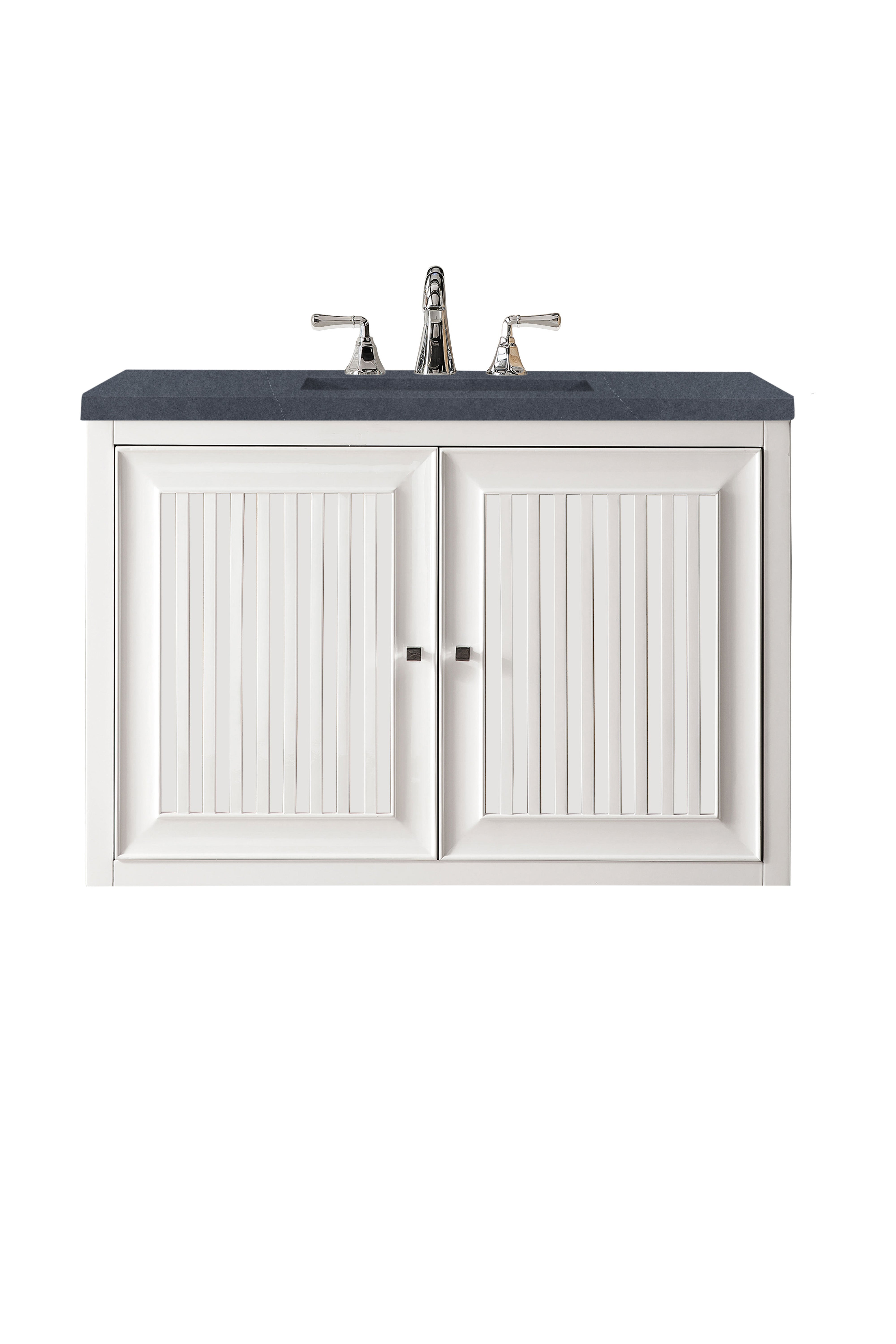 James Martin Athens 36" Single Vanity in Glossy White with 3cm Countertop