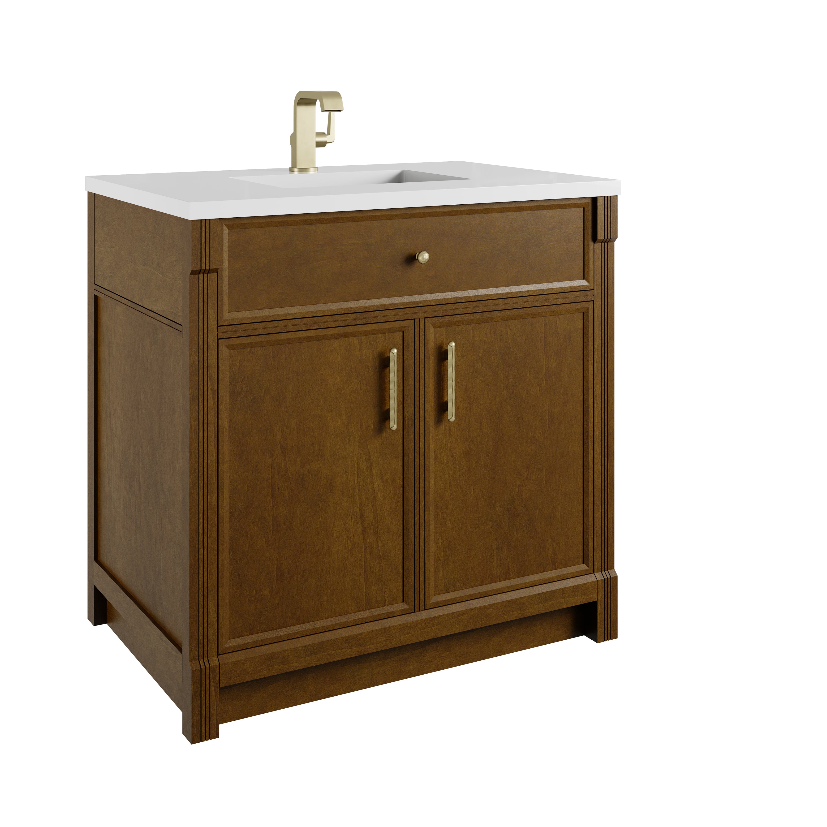 James Martin Bellshire 36" Single Vanity in Honey Oak with 3cm Countertop