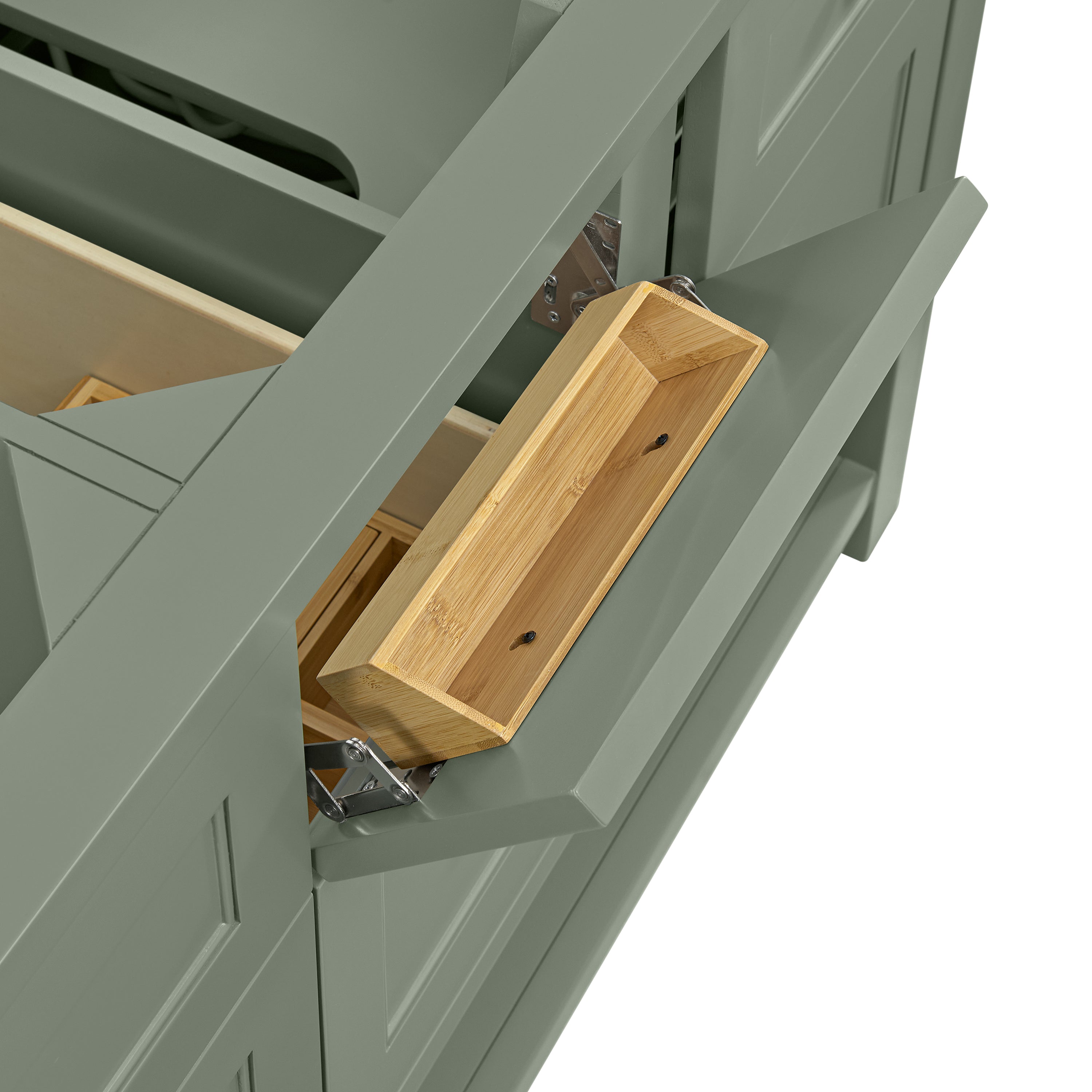 James Martin Breckenridge 60" Double Vanity in Smokey Celadon with 3cm Countertop