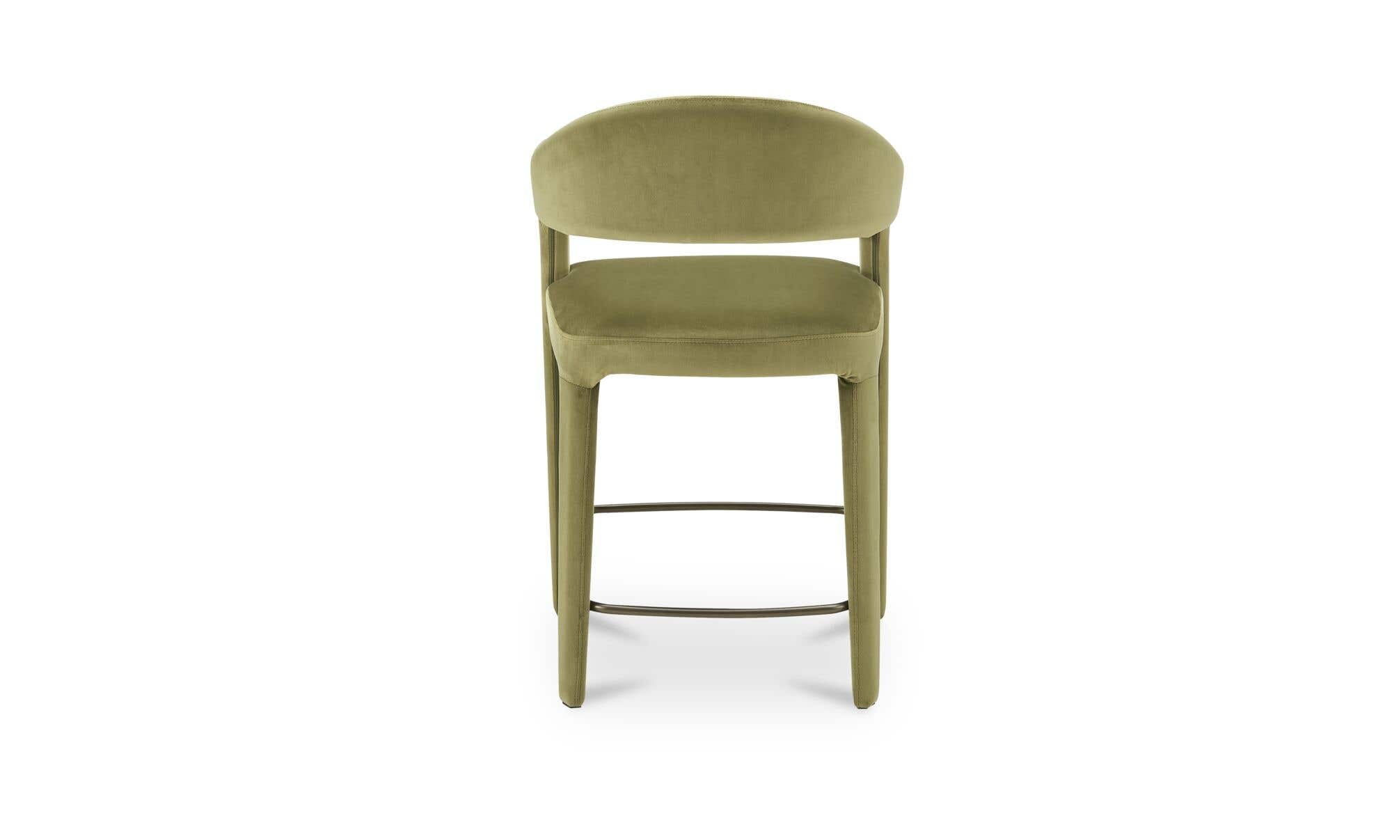 Moes Martens Counter Stool Green Velvet YM-1010