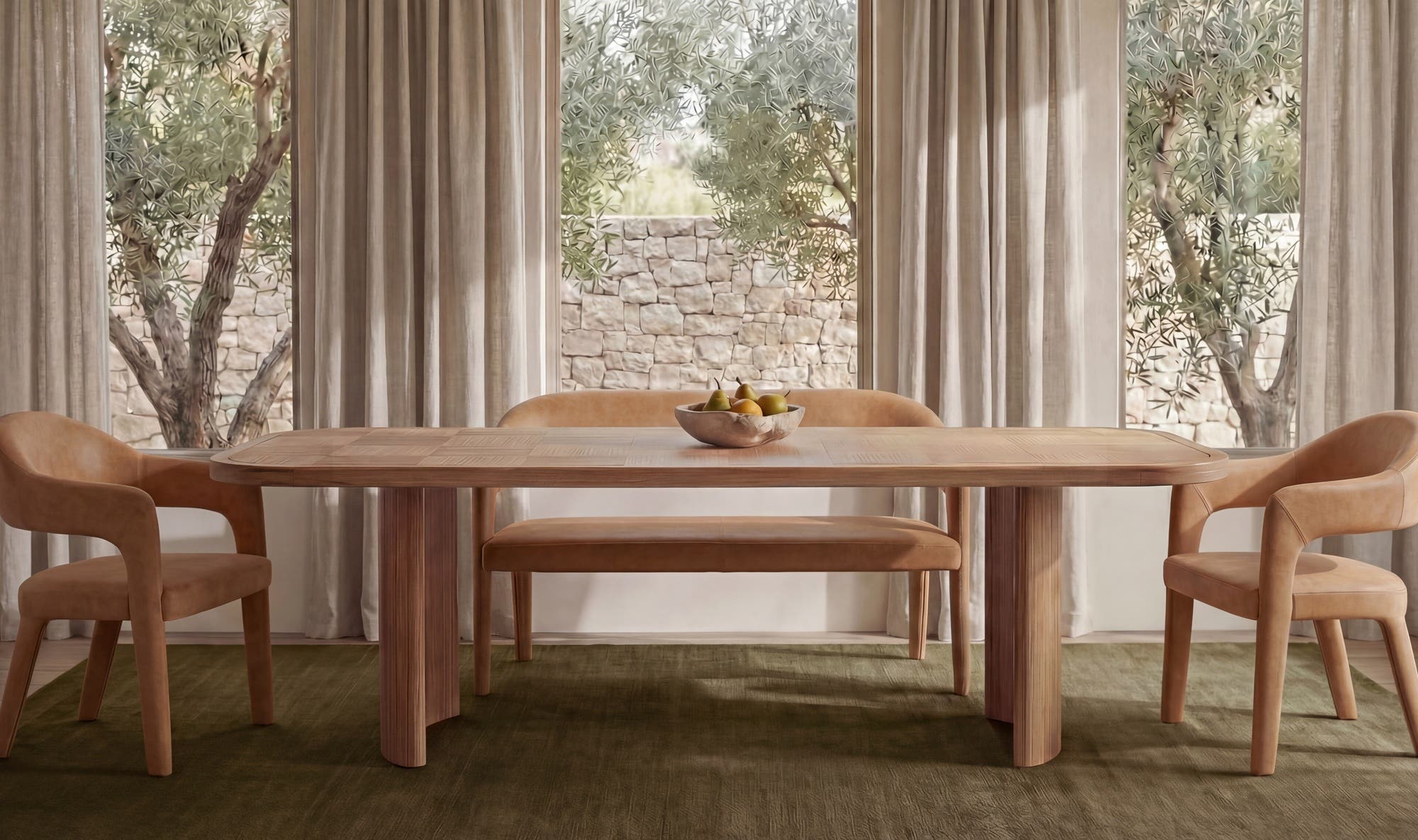 Moes Martens Dining Bench Leather YM-1032