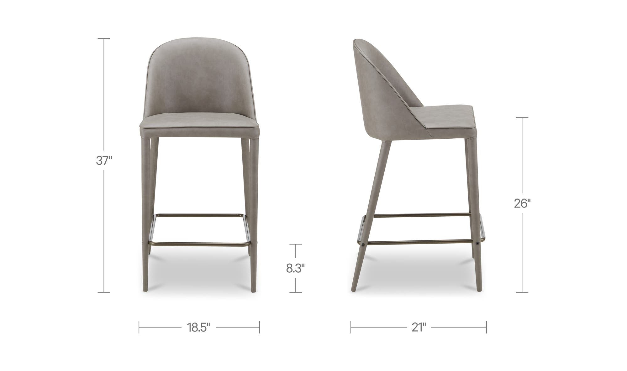 Moes Burton Counter Stool Vegan Leather YM-1033