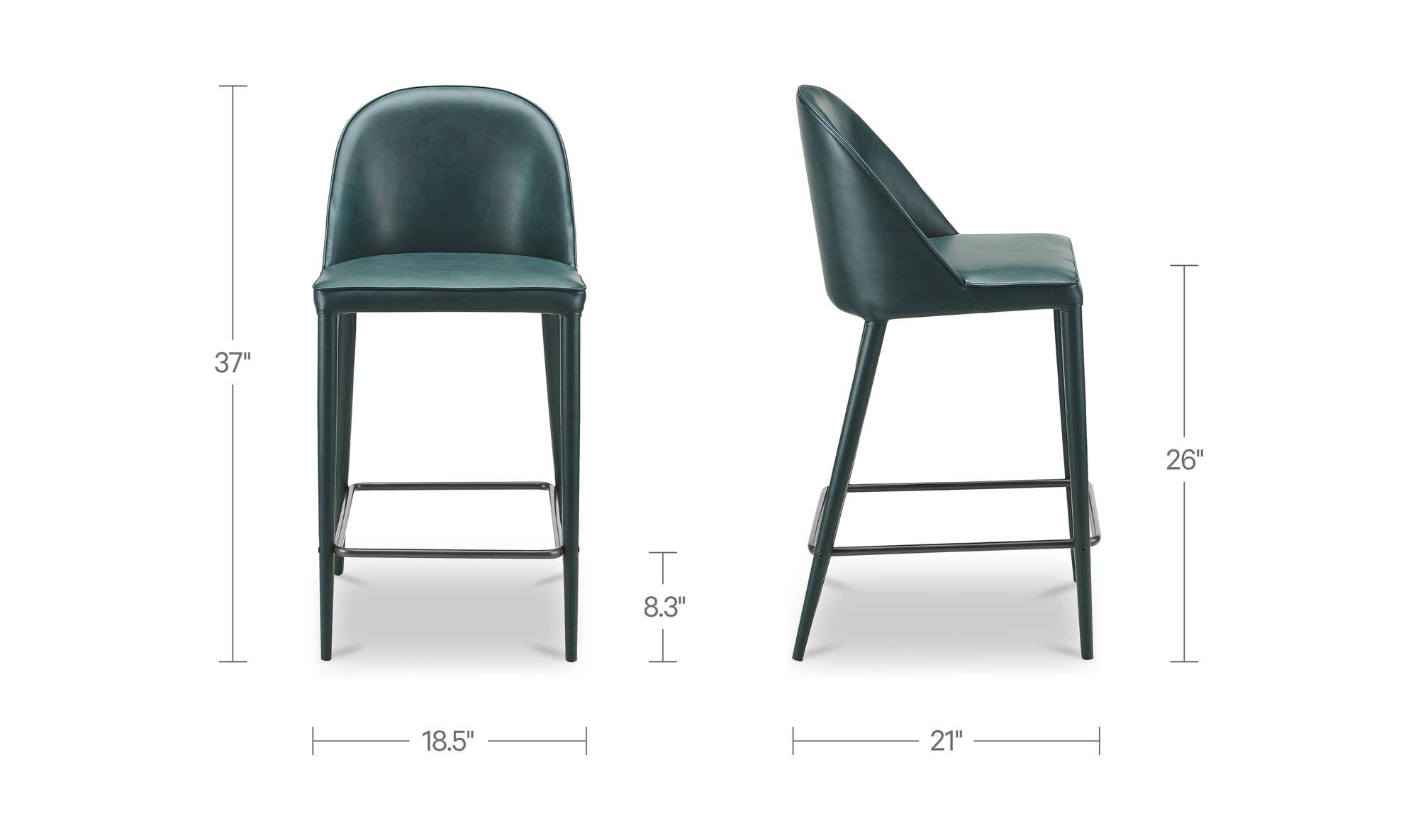 Moes Burton Counter Stool Vegan Leather YM-1033