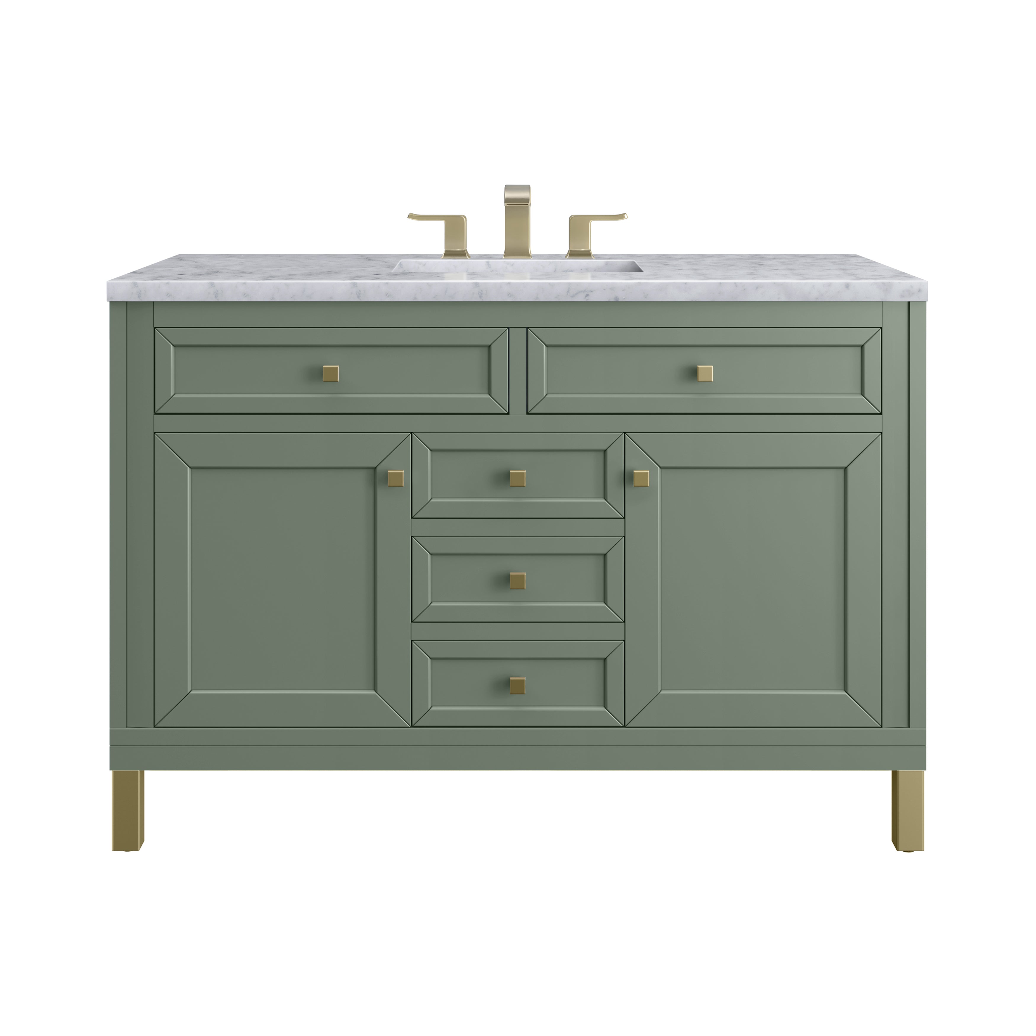 James Martin Chicago 48" Single Vanity in Smokey Celadon with 3cm Countertop