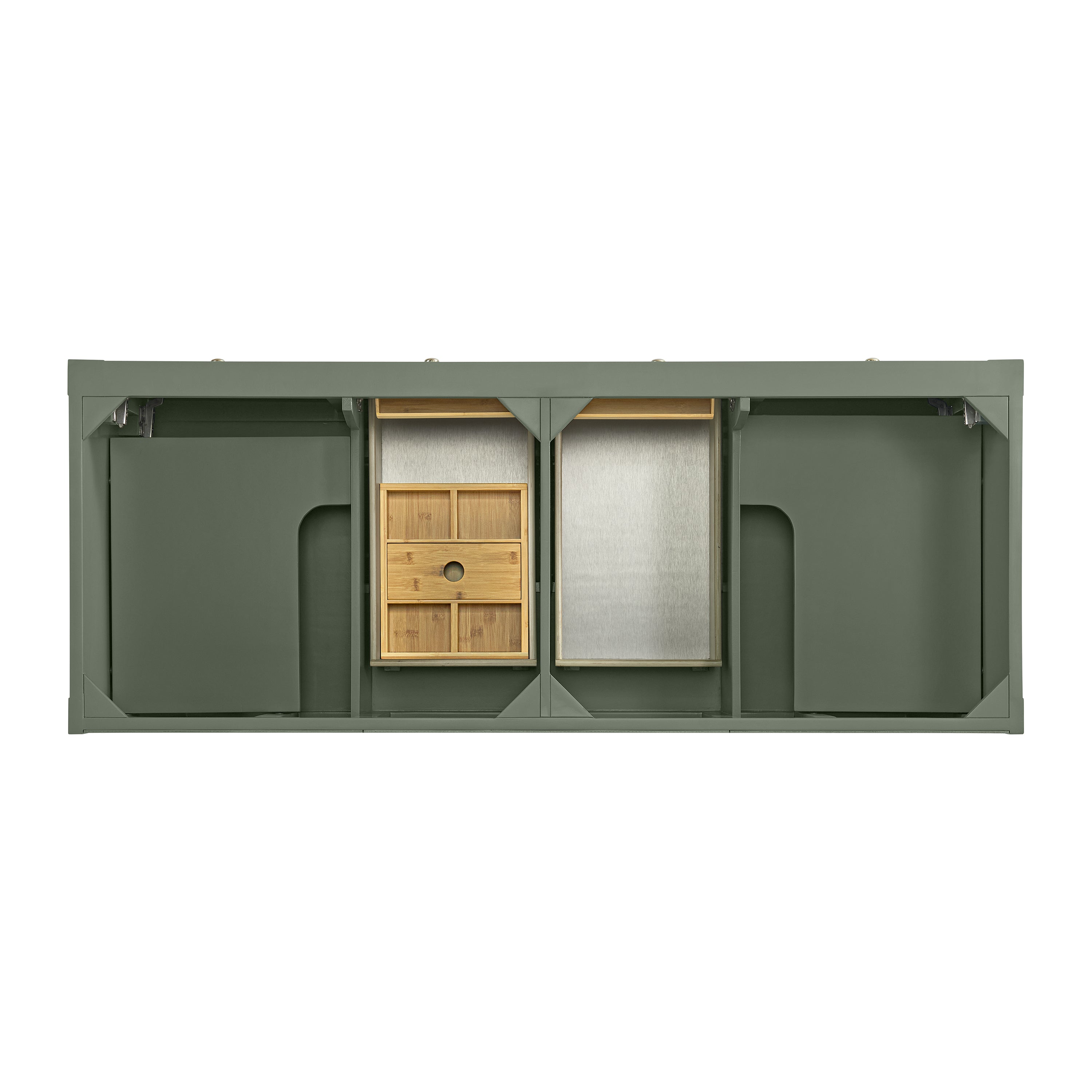 James Martin Breckenridge 60" Double Vanity in Smokey Celadon with 3cm Countertop