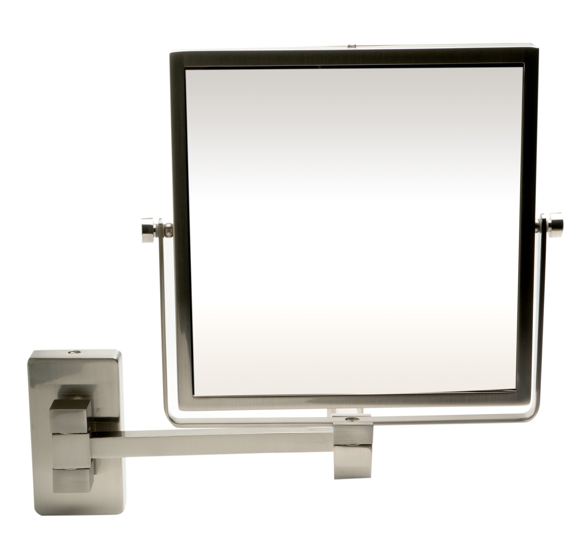 ALFI brand ABM8WS 8"  Square Wall Mounted 5x Magnify Cosmetic Mirror