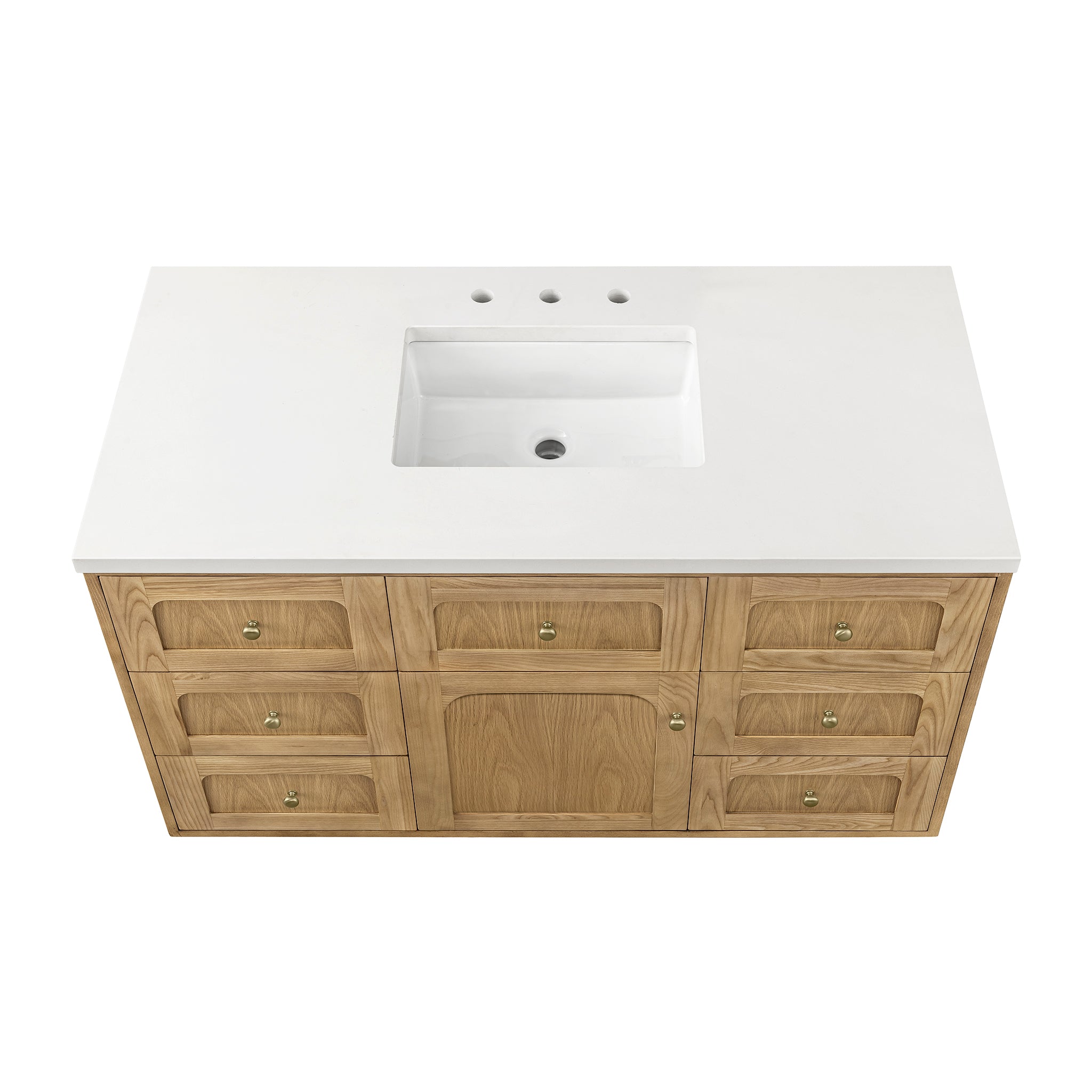 James Martin Laurent 48" Single Vanity in Light Natural Oak with 3cm Countertop