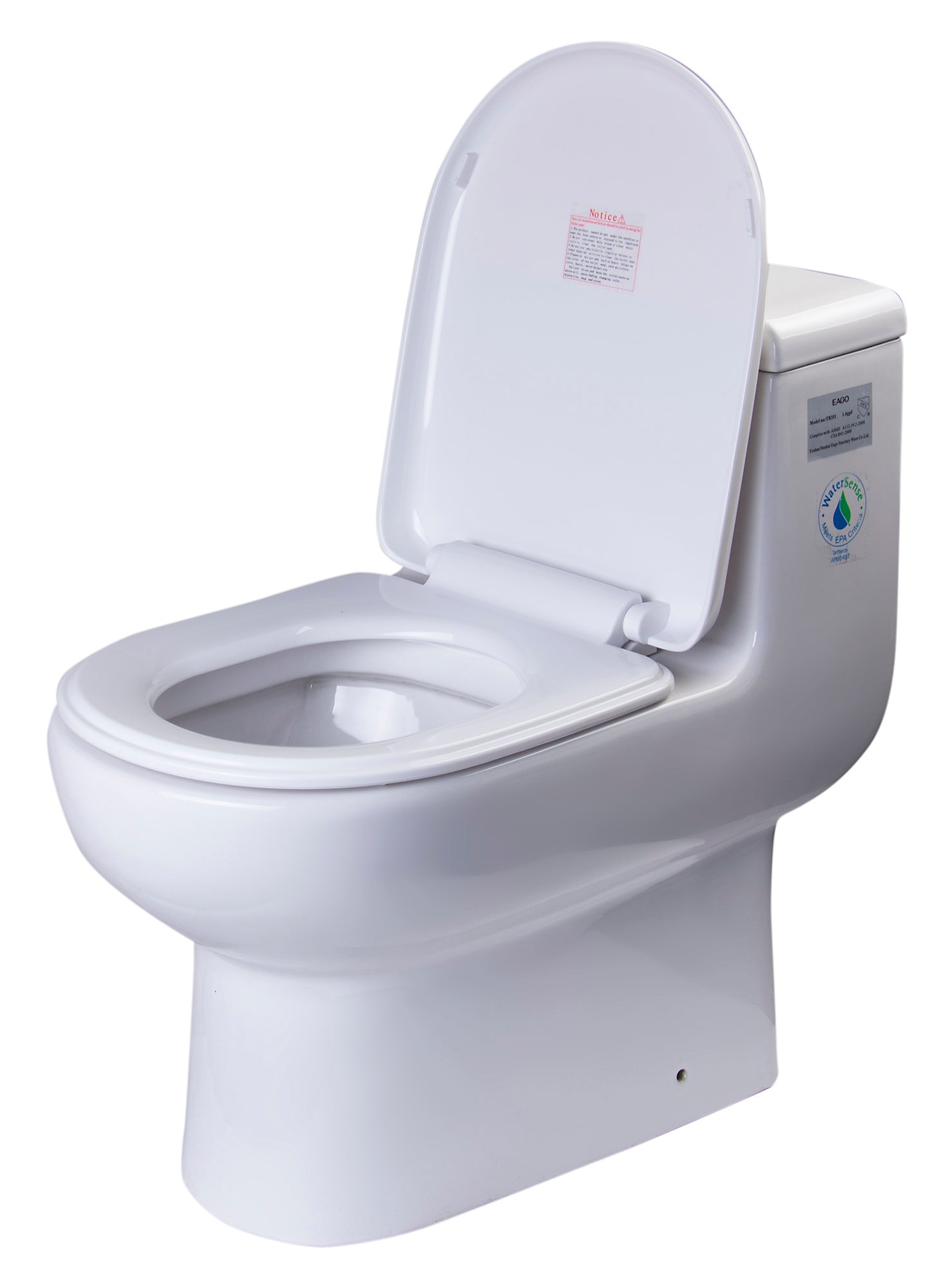 EAGO TB351 DUAL FLUSH ONE PIECE ECO-FRIENDLY HIGH EFFICIENCY LOW FLUSH CERAMIC TOILET