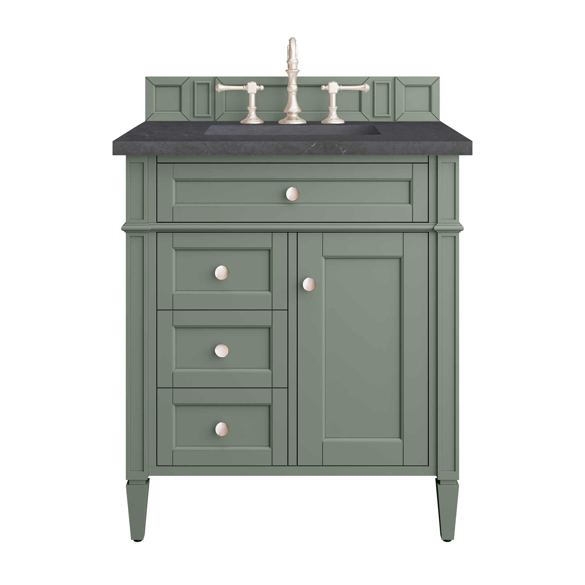 James Martin Brittany 30" Single Vanity in Smokey Celadon with 3cm Countertop