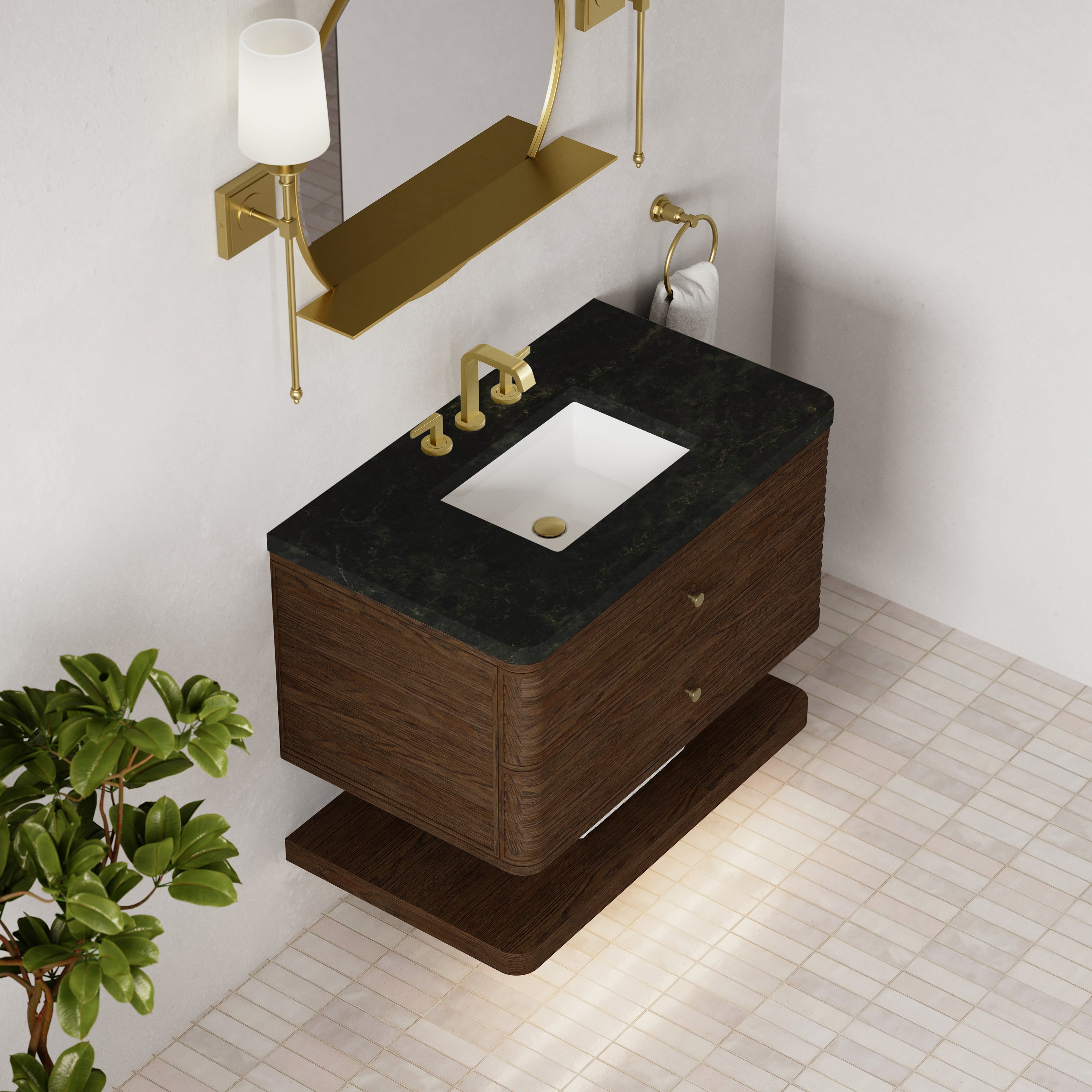 James Martin Allamari 36" Single Vanity in Sable with 3cm Countertop