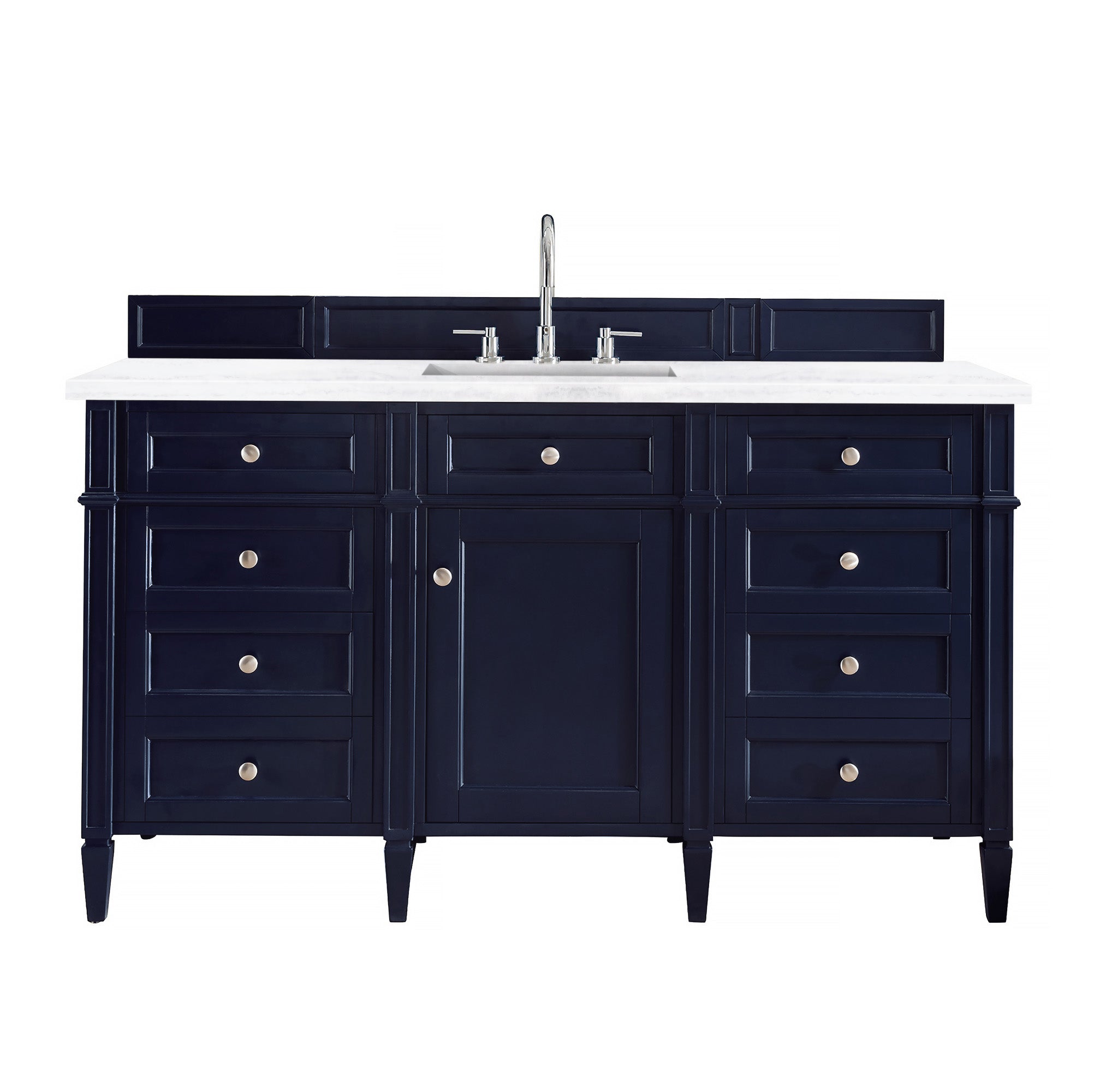 James Martin Brittany 60" Single Vanity in Victory Bleu with 3cm Countertop