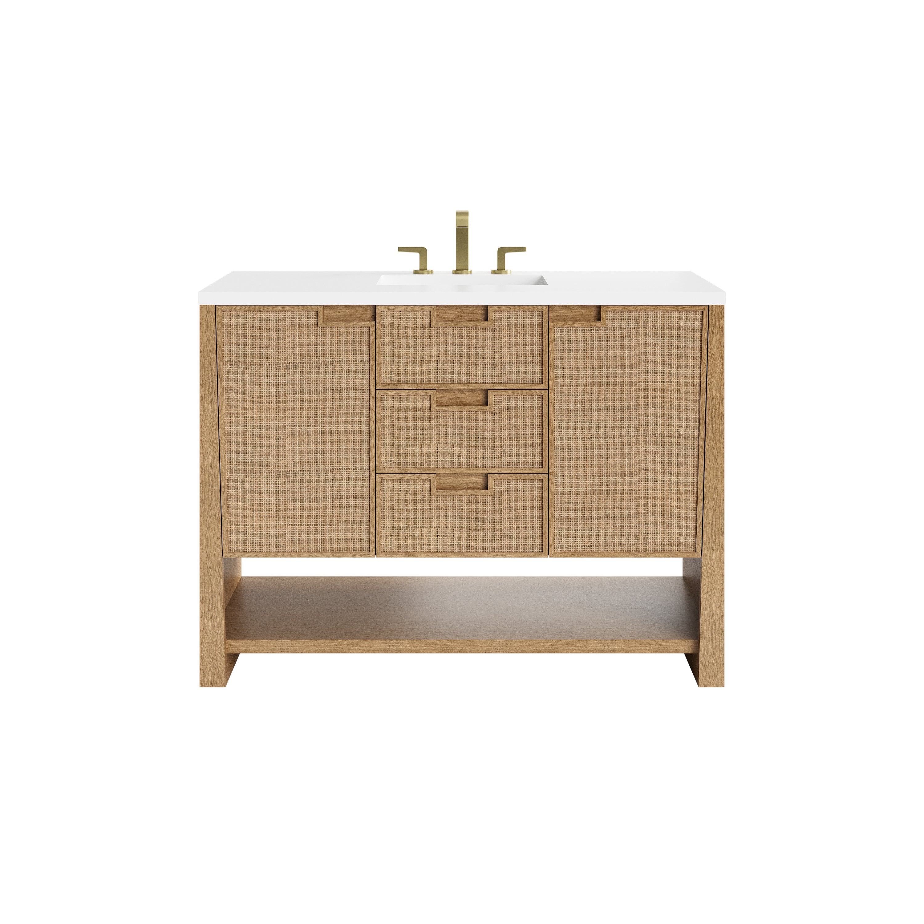 James Martin Solene 48" Single Vanity in Seaside Oak with 3cm Countertop