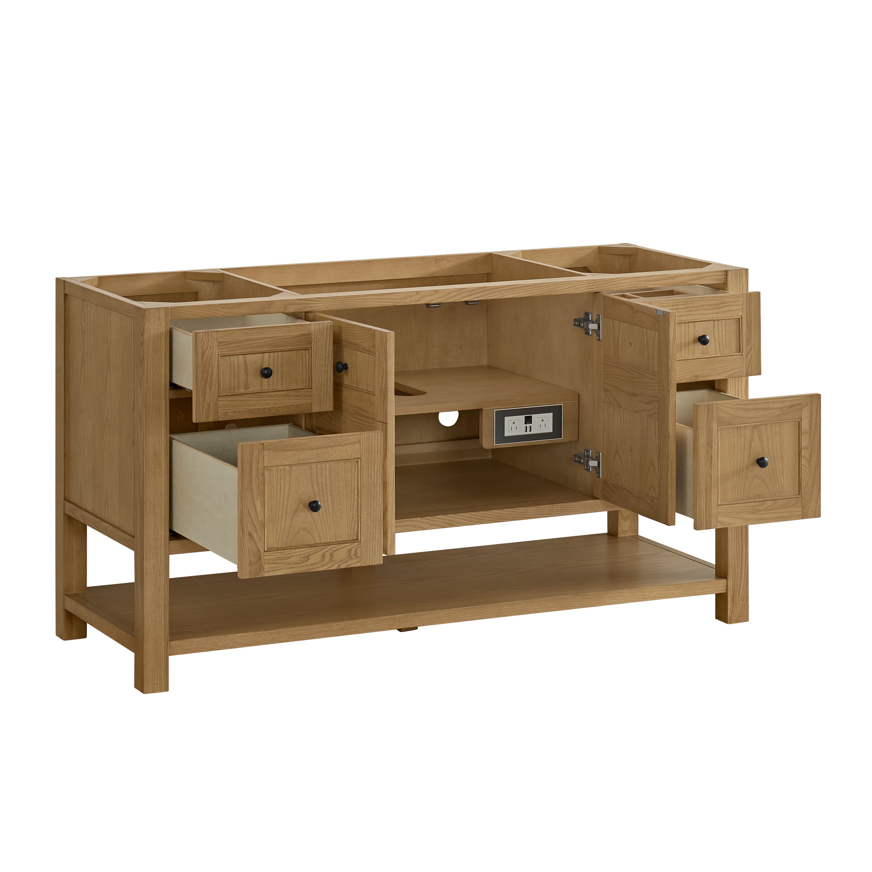 James Martin Breckenridge 60" Single Vanity in Light Natural Oak with 3cm Countertop