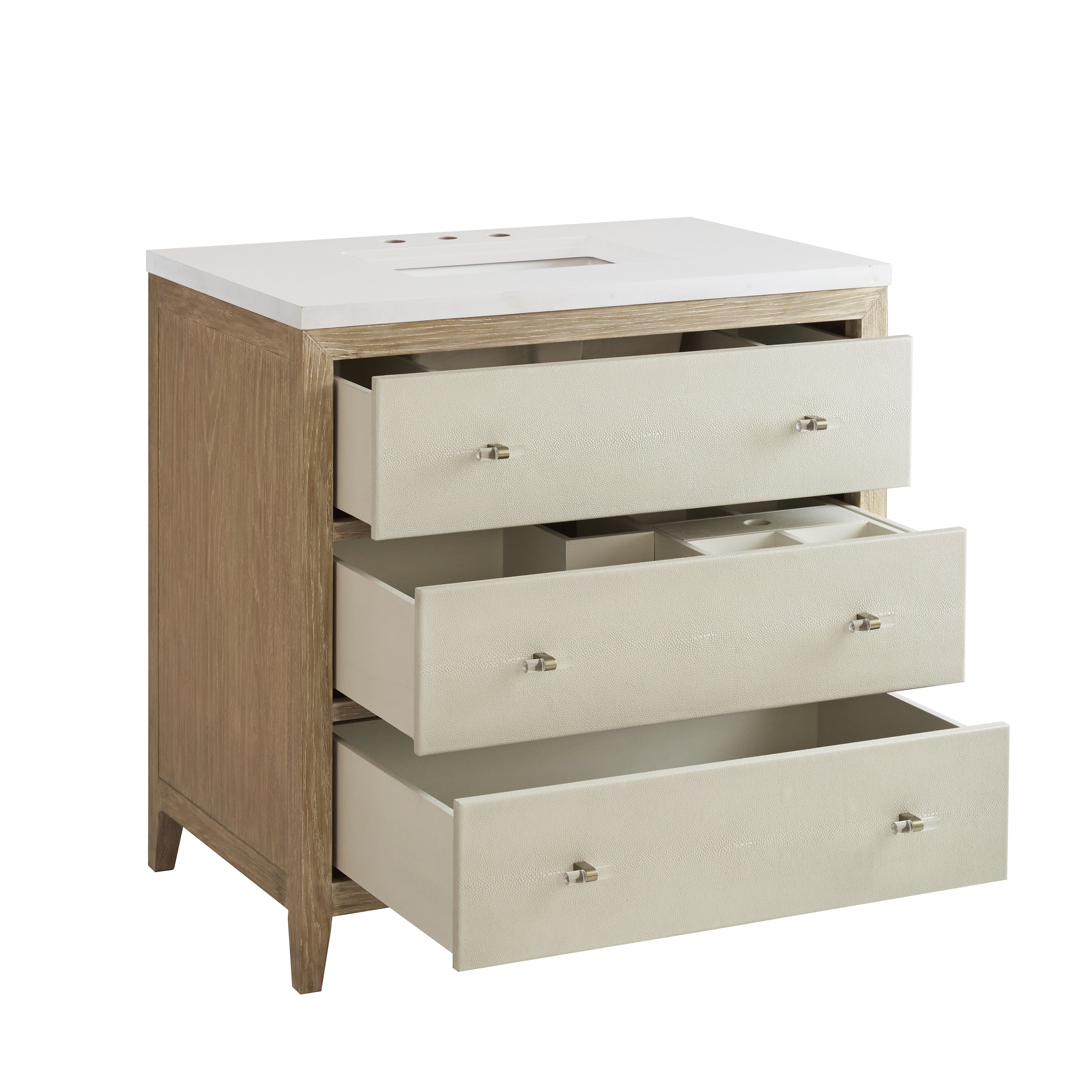 James Martin Celeste 36" Single Vanity in Sunwashed Oak with 3cm Countertop