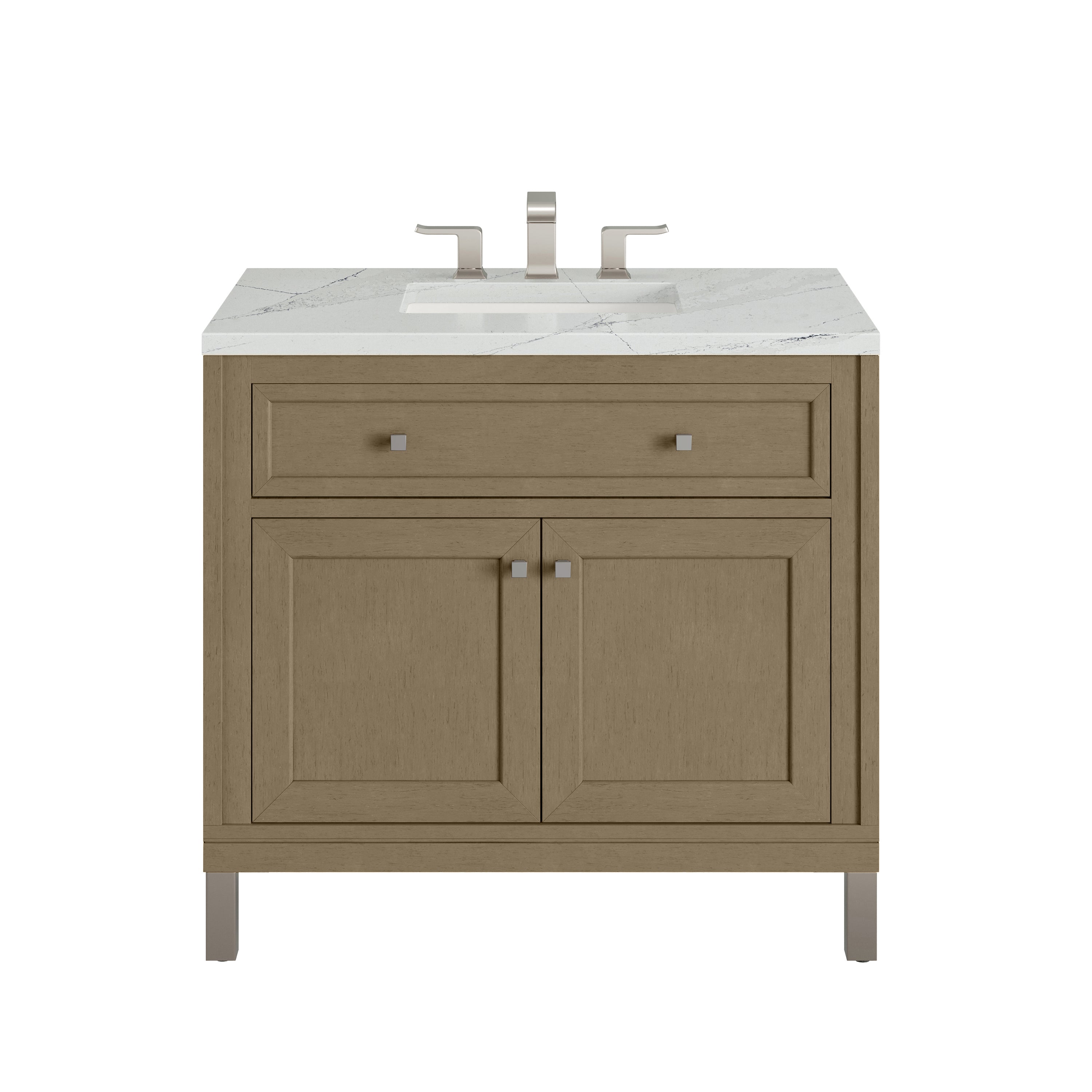 James Martin Chicago 36" Single Vanity in Walnut Whisper with 3cm Countertop