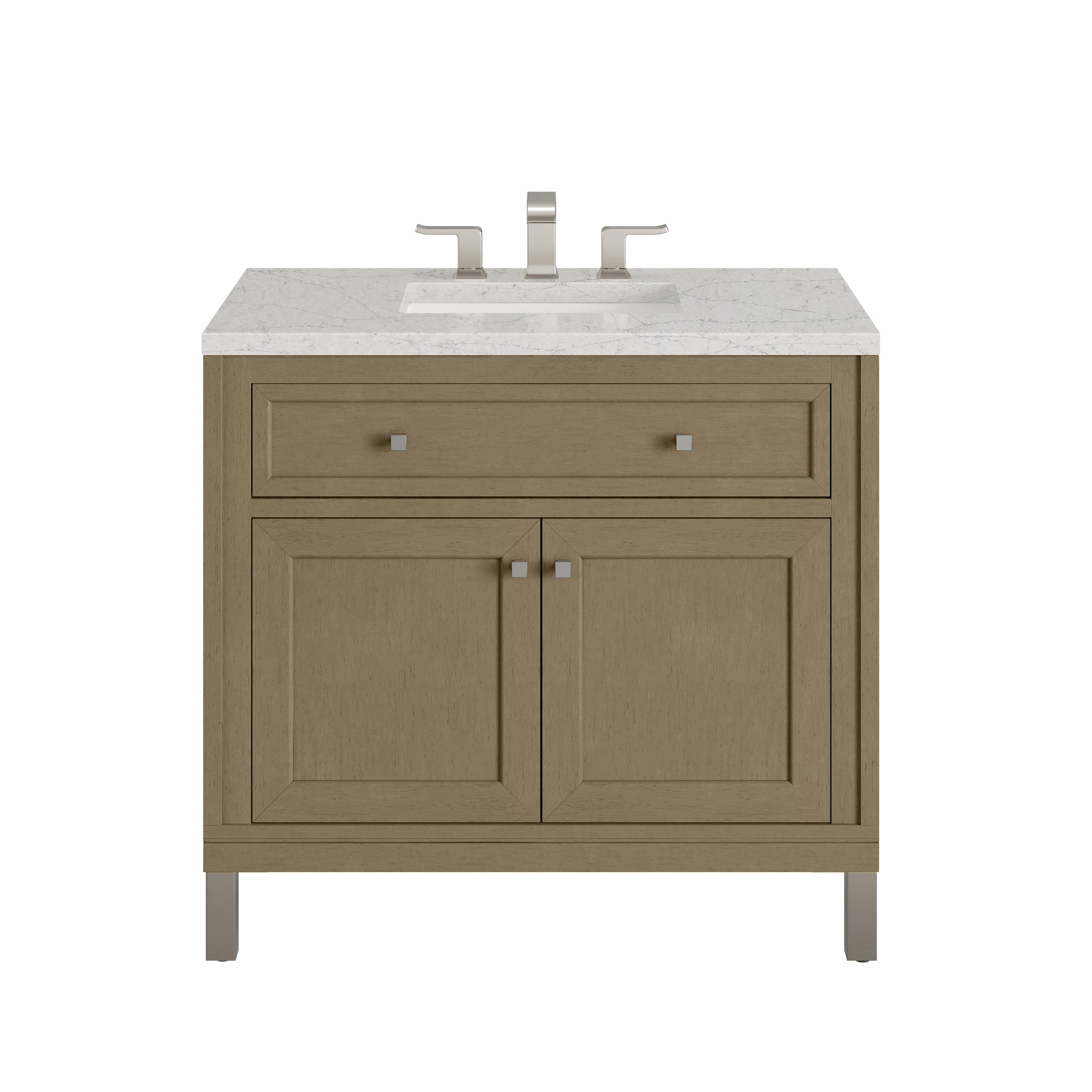 James Martin Chicago 36" Single Vanity in Walnut Whisper with 3cm Countertop