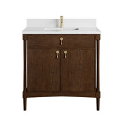 James Martin Kinnsden 36" Single Vanity in Sable Oak with 3cm Countertop