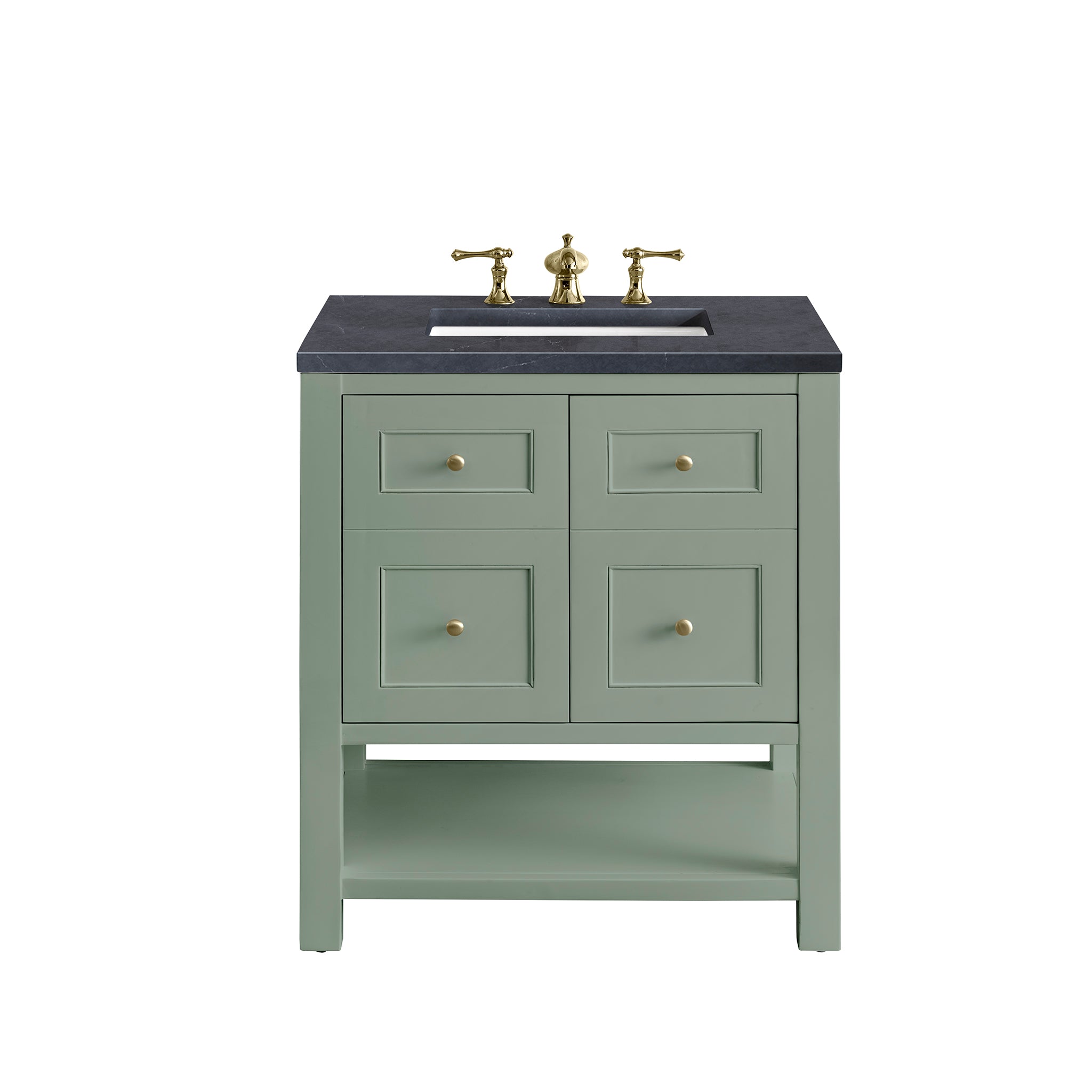 James Martin Breckenridge 30" Single Vanity in Smokey Celadon with 3cm Countertop
