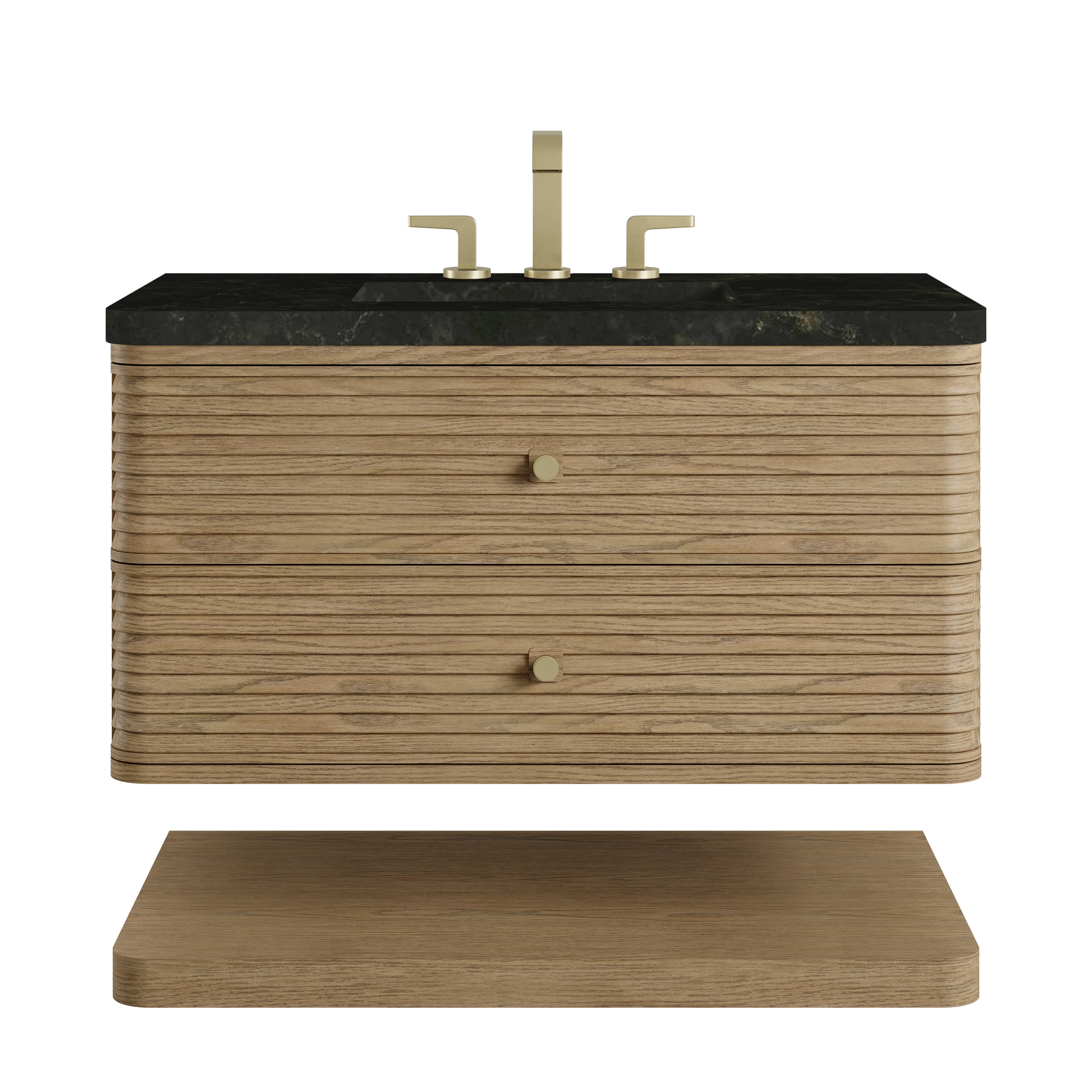 James Martin Allamari 36" Single Vanity in Dune Mist with 3cm Countertop
