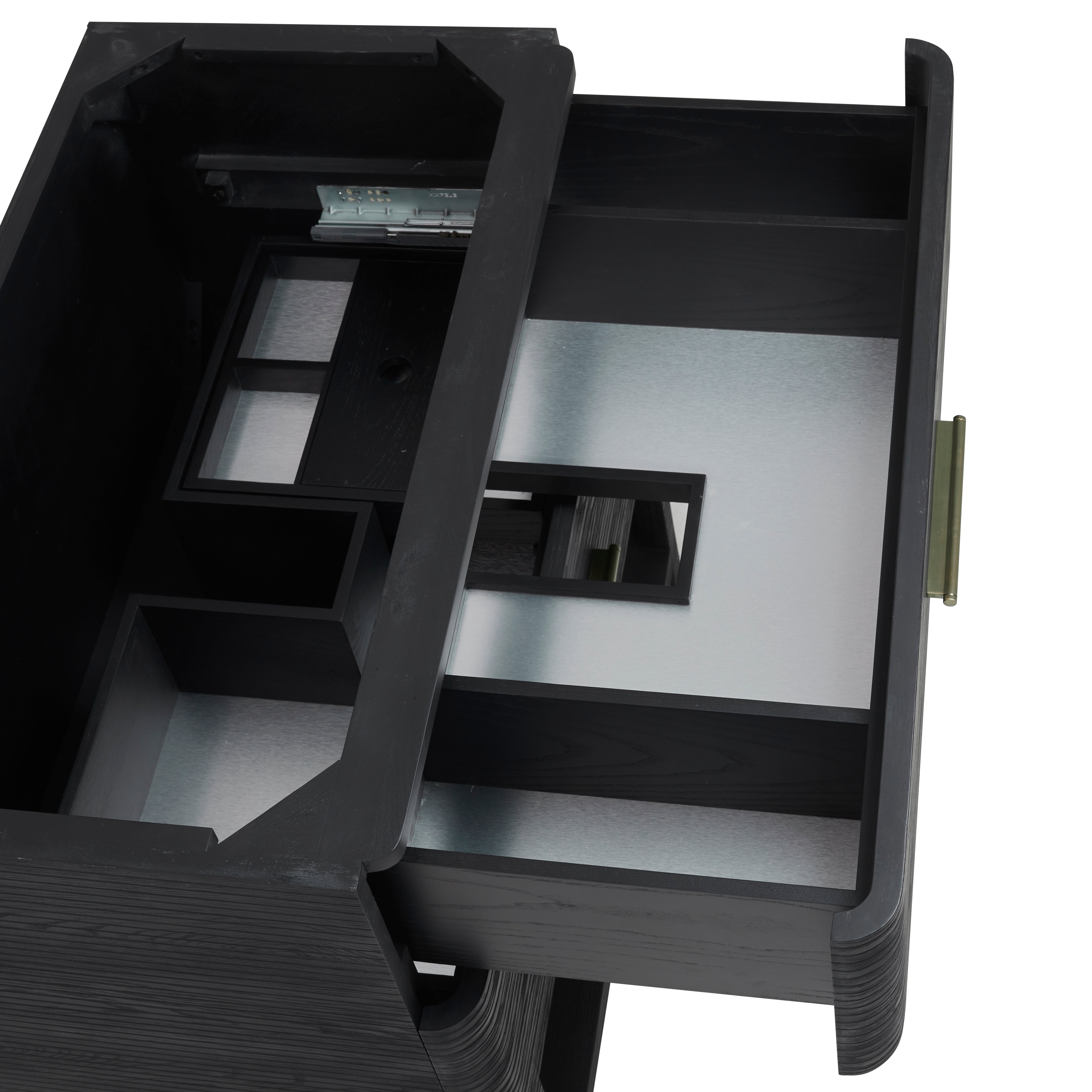 James Martin Lucian 36" Single Vanity in Carbon Oak with 3cm Countertop