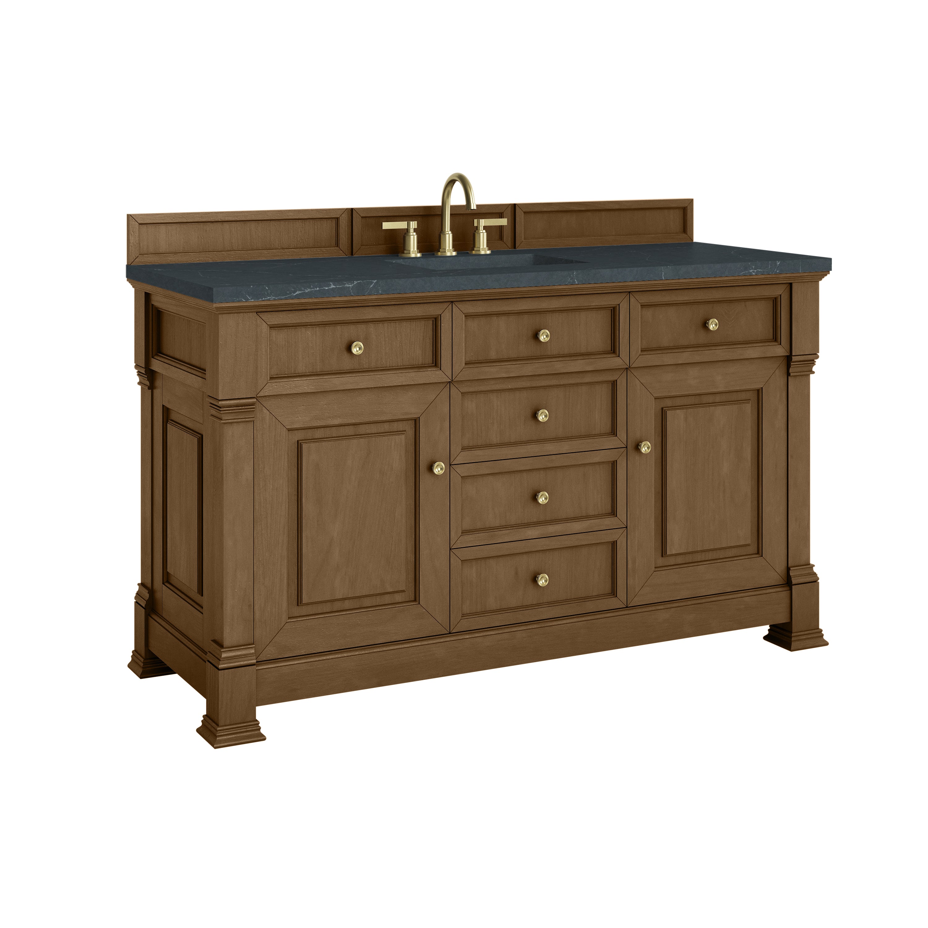 James Martin Brookfield 60" Single Vanity in Honey Oak with 3cm Countertop