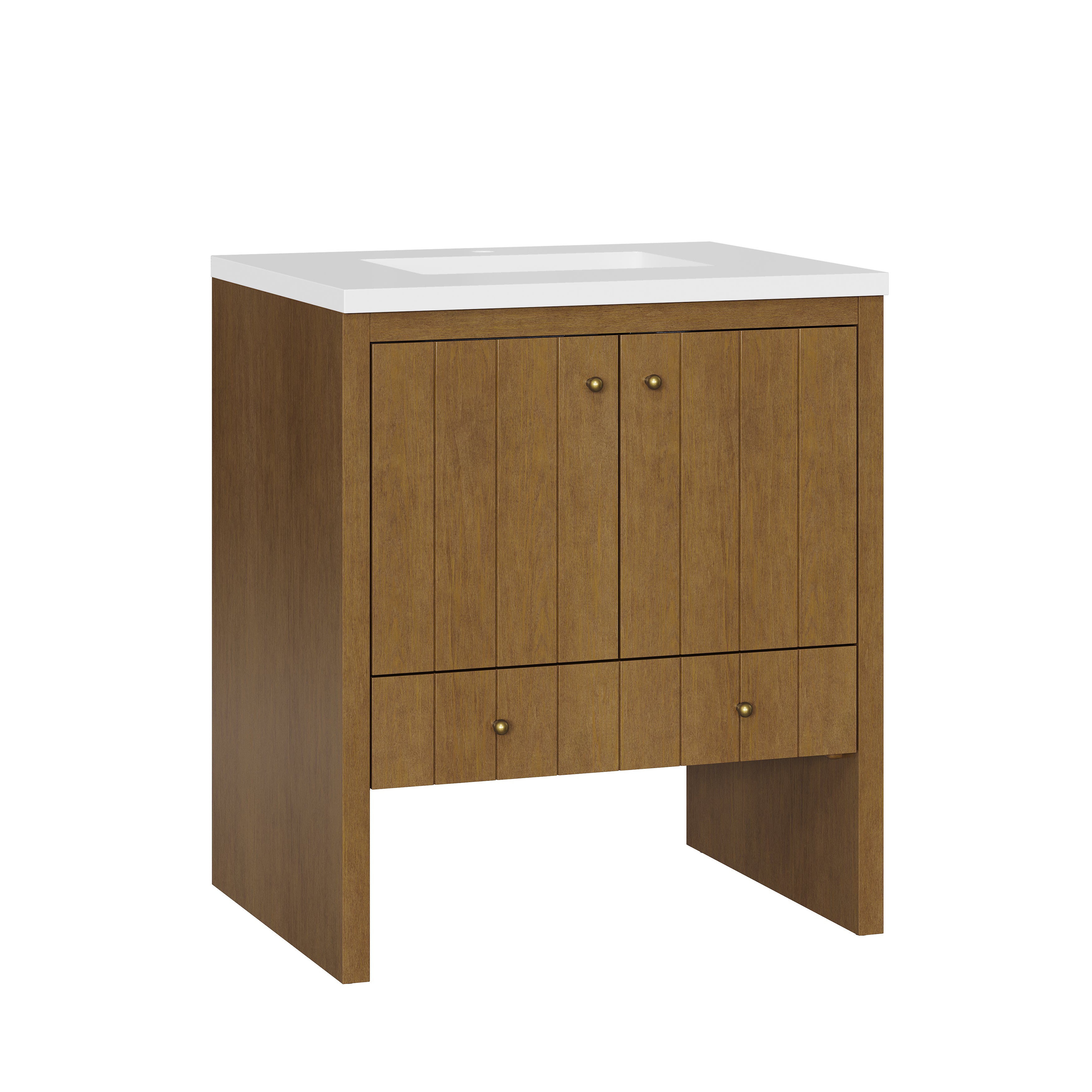 James Martin Hudson 30" Single Vanity in Honey Oak with 3cm Countertop