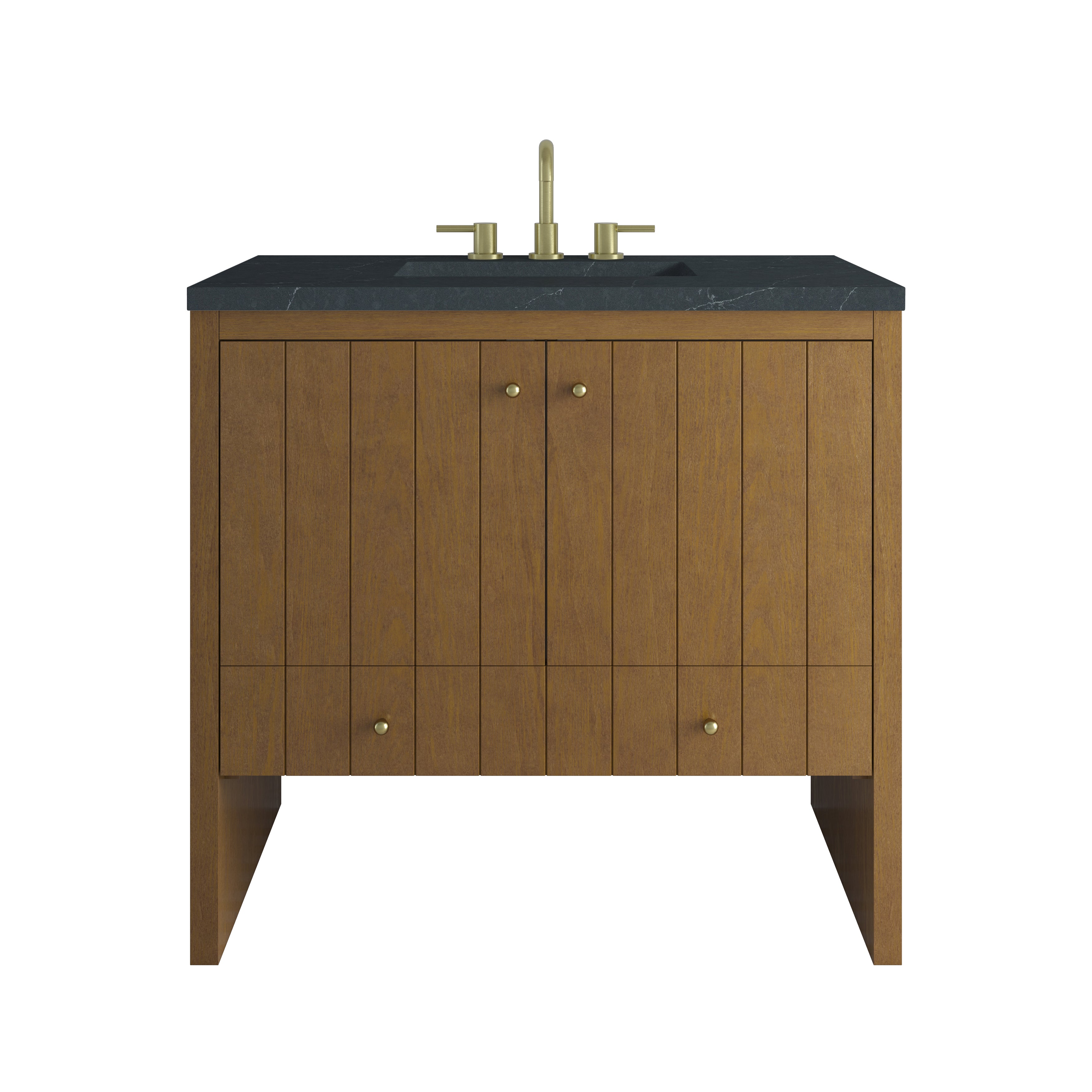 James Martin Hudson 36" Single Vanity in Honey Oak with 3cm Countertop