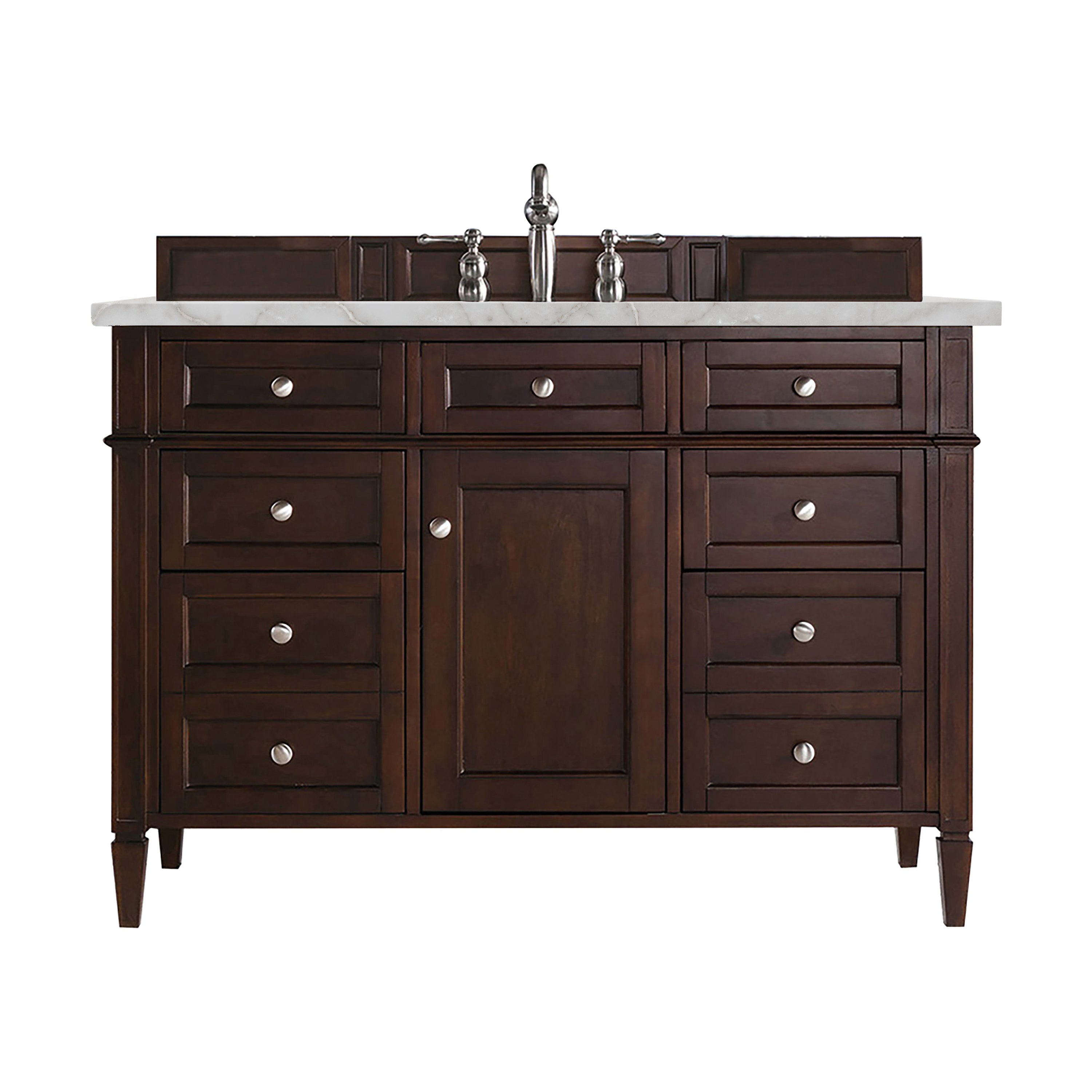 James Martin Brittany 48" Single Vanity in Burnished Mahogany with 3cm Countertop