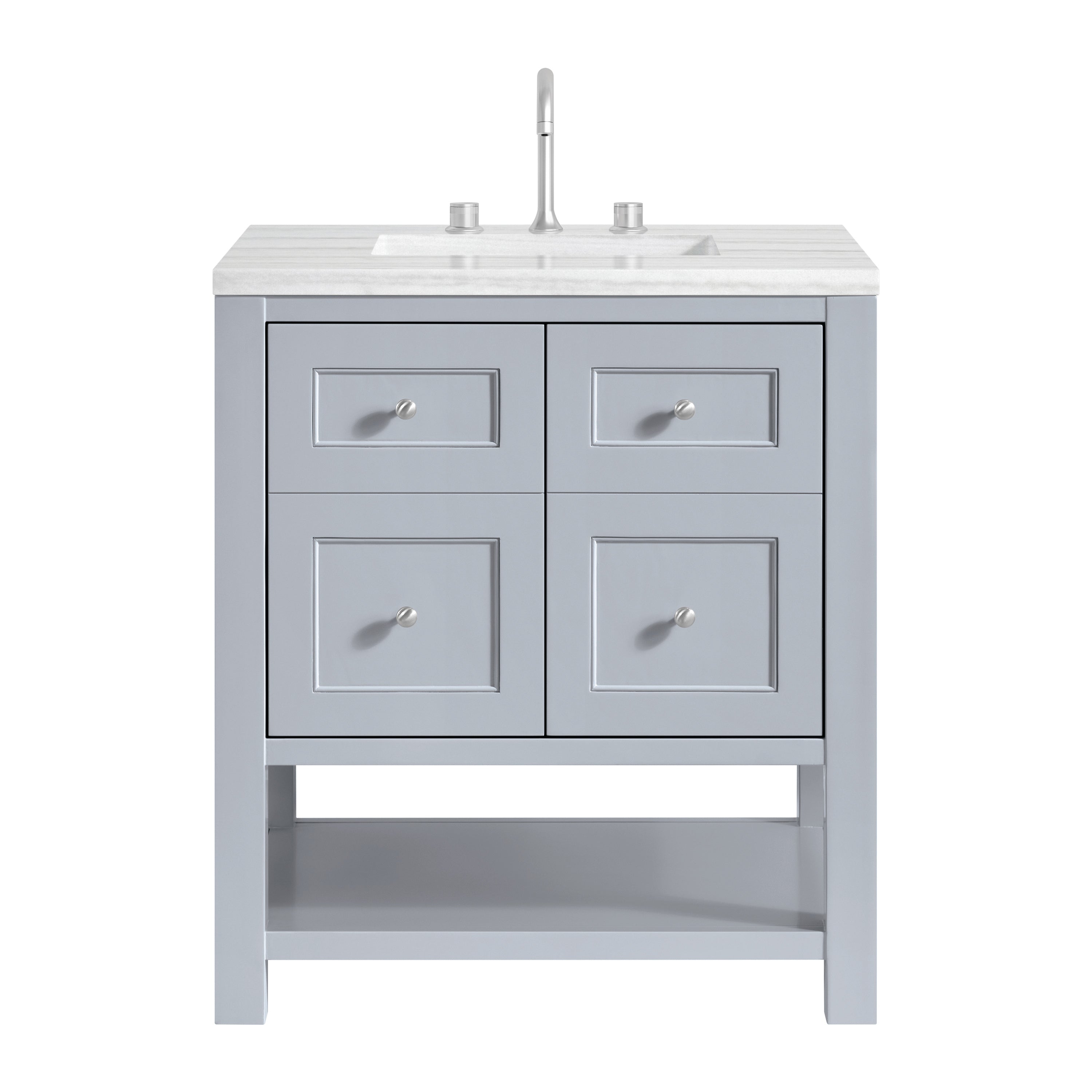 James Martin Breckenridge 30" Single in Serenity Blue with 3cm Countertop